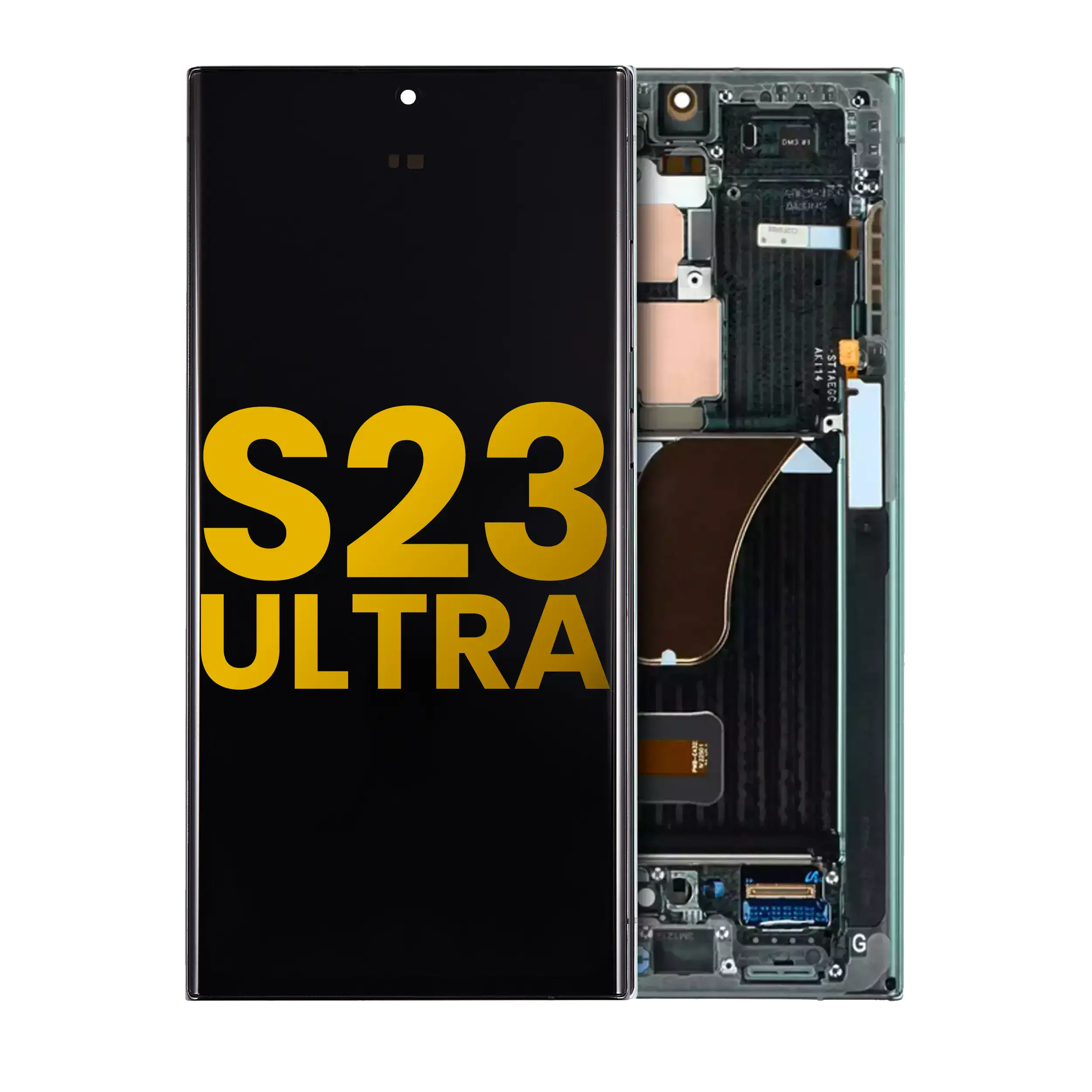 OLED-Display mit Rahmen für Samsung Galaxy S23 Ultra 5G (US & International) (Assembled) (Grün)