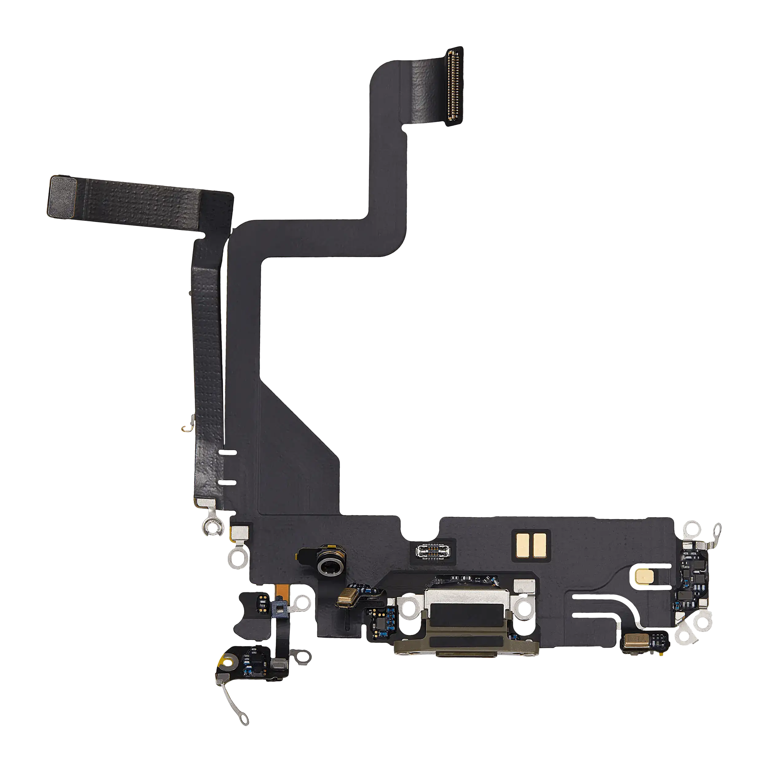 Charging Port Flex Cable for iPhone 14 Pro (Used OEM Takeout) (Gold)