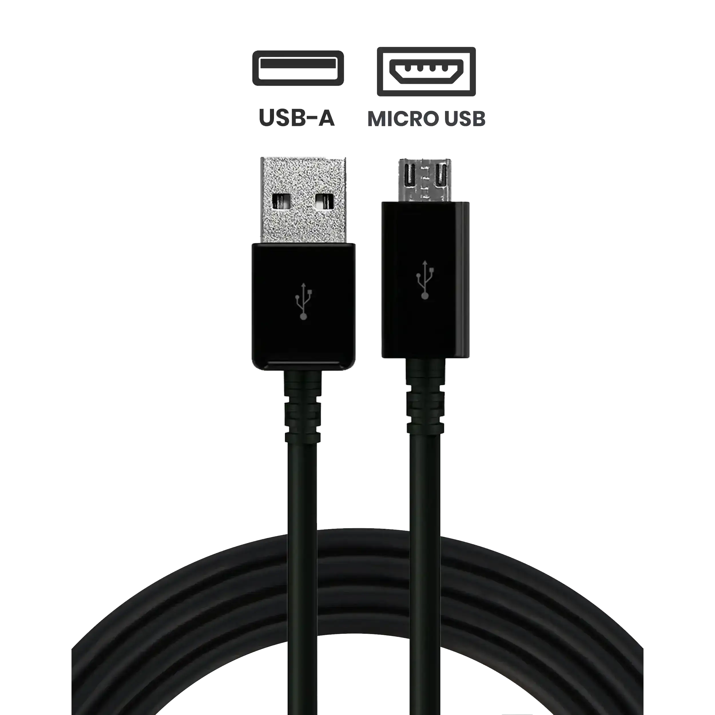 Micro USB to USB Type A Cable (Generic) (Black)