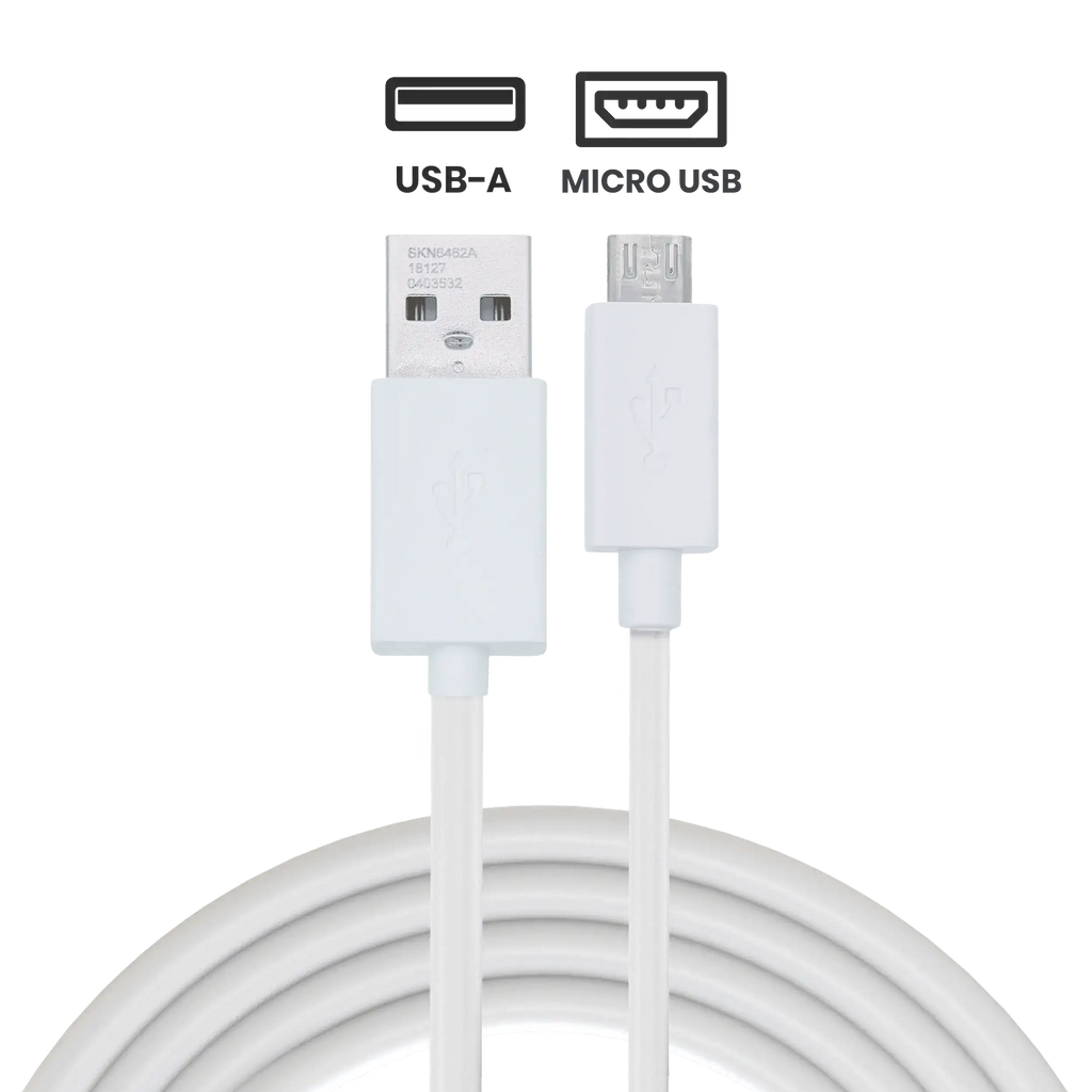 Micro USB auf USB Type A Kabel (Generic, Weiß)