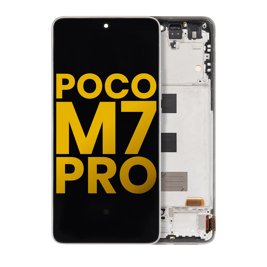 OLED Display with Frame for Xiaomi Poco M7 Pro 5G (Refurbished) (Lunar Dust)