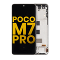 OLED-Display mit Rahmen für Xiaomi Poco M7 Pro 5G (Refurbished) (Lunar Dust)
