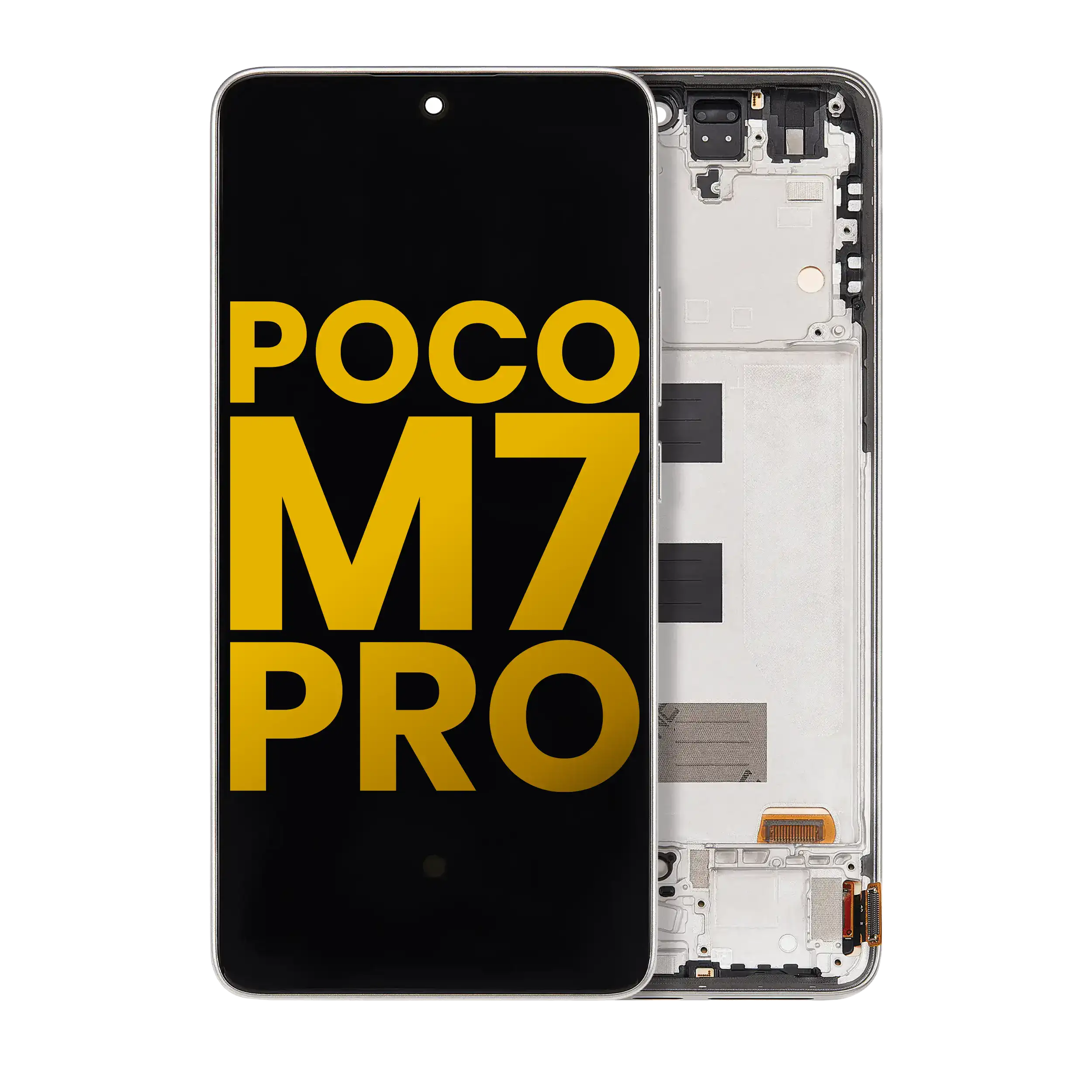 OLED Display with Frame for Xiaomi Poco M7 Pro 5G (Refurbished) (Lunar Dust)