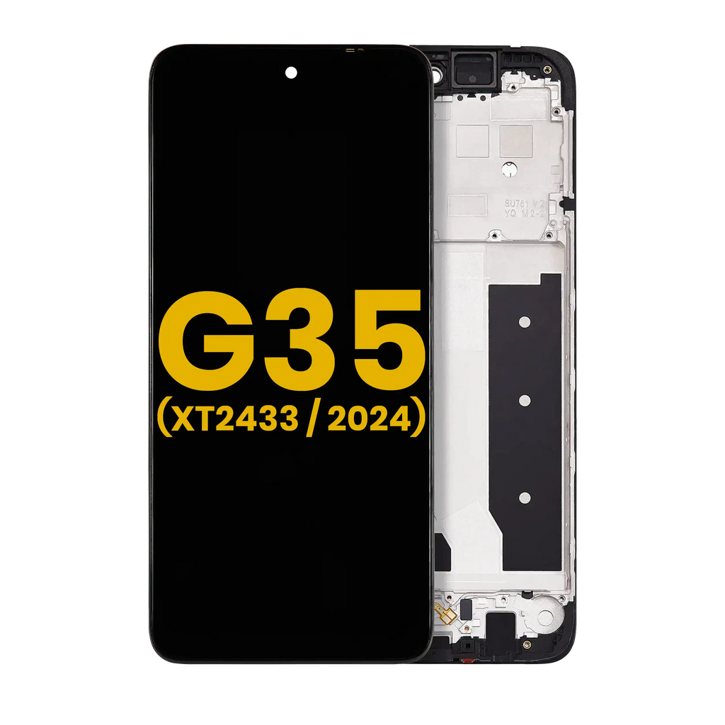 LCD Display with Frame for Motorola Moto G35 5G (XT2433 / 2024) (Refurbished) (All Colors)