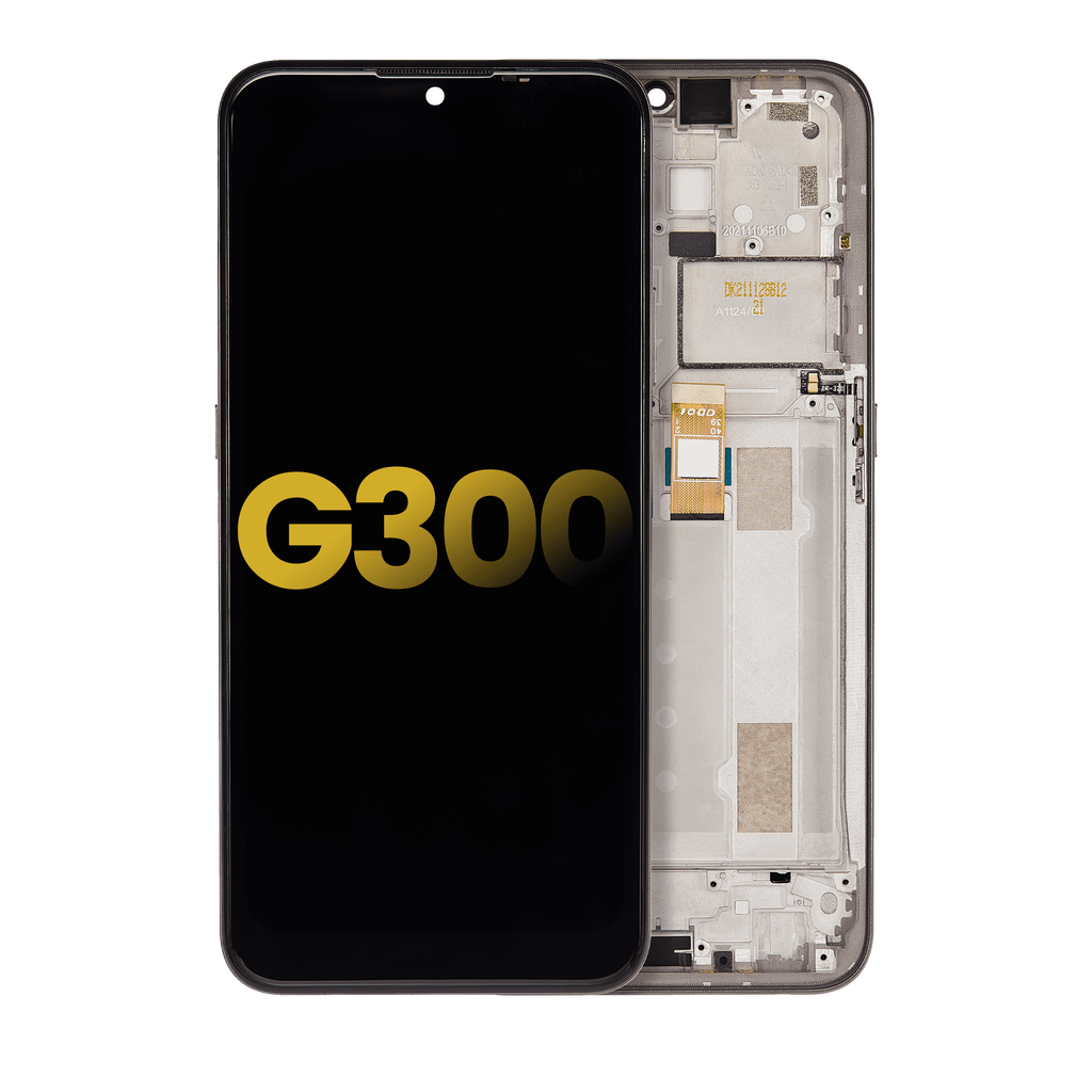 LCD-Display mit Rahmen für Nokia G300 (Refurbished) (Meteor Grey)