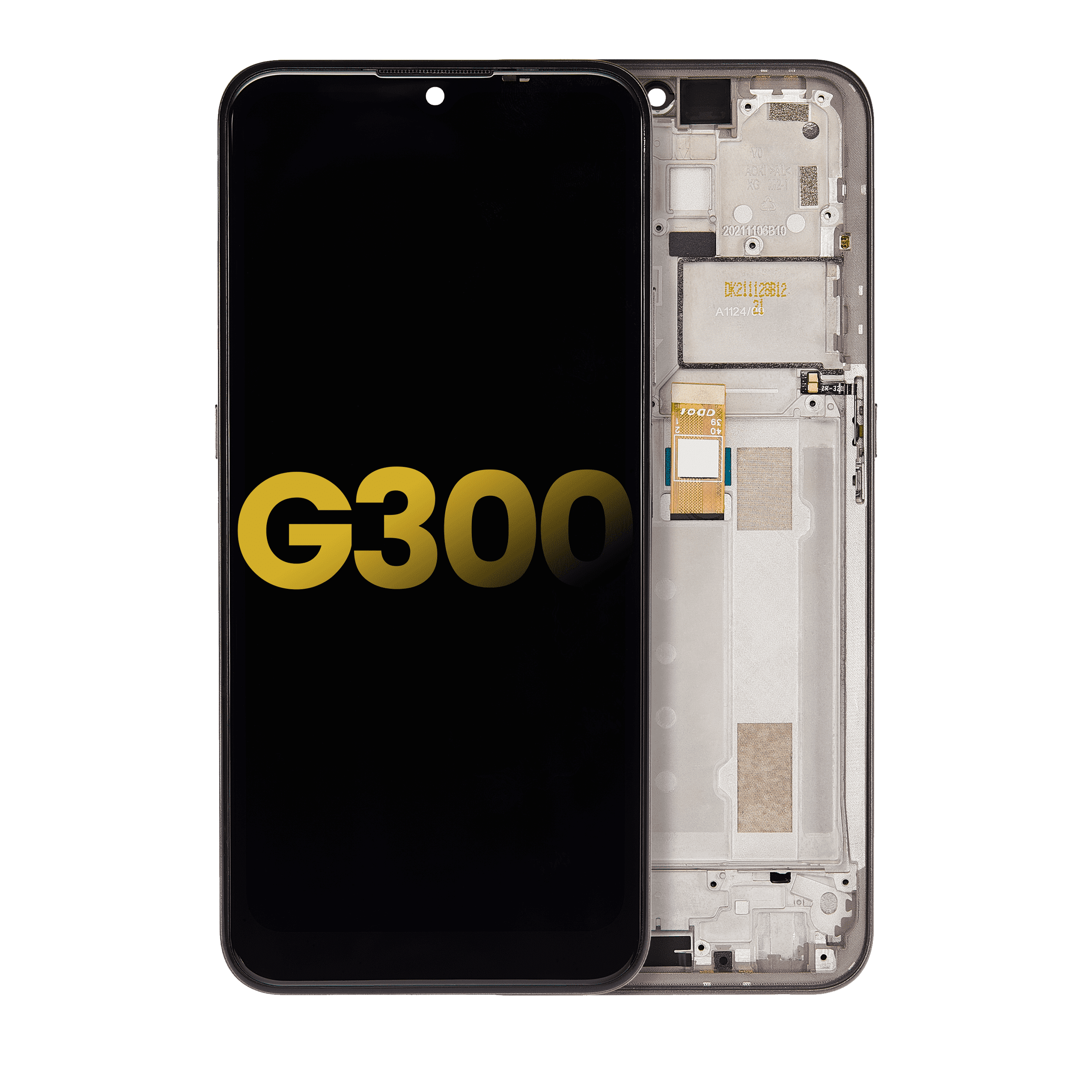 LCD-Display mit Rahmen für Nokia G300 (Refurbished) (Meteor Grey)