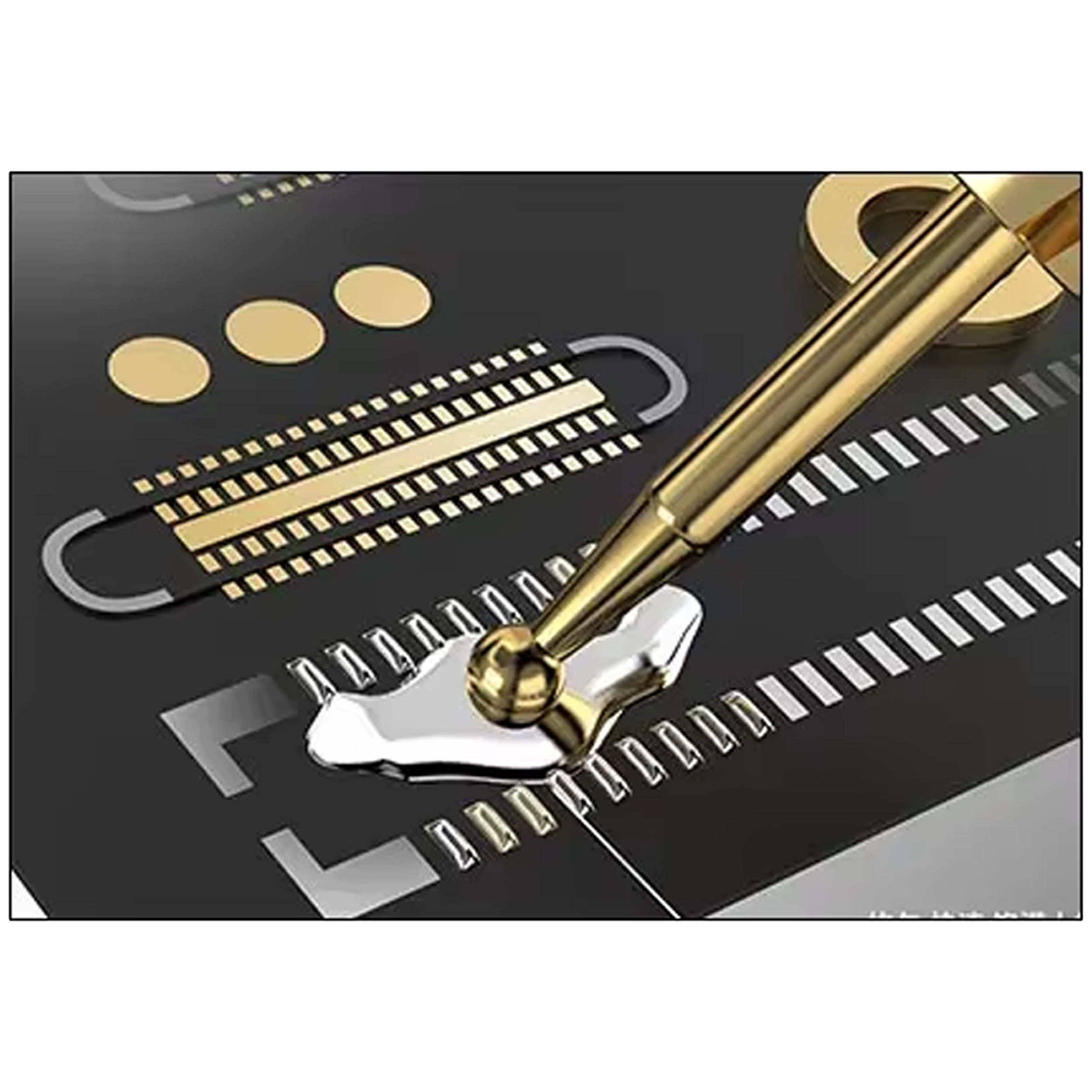 SC96 Gold-Plated FPC Connector Reballing Solder Strips (Set of 5)