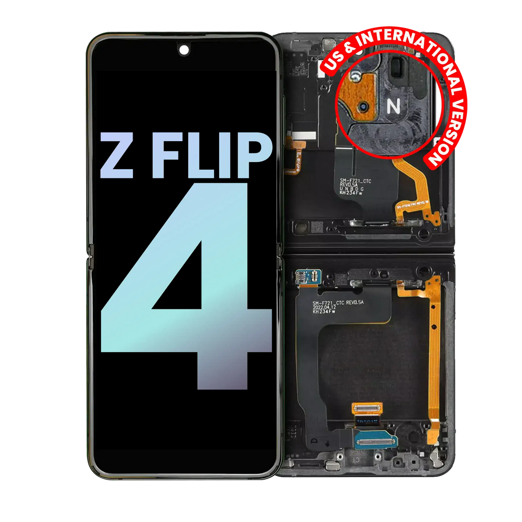 Internal OLED Display with Frame for Samsung Galaxy Z Flip 4 5G (US & International) (Service Pack) (Navy)