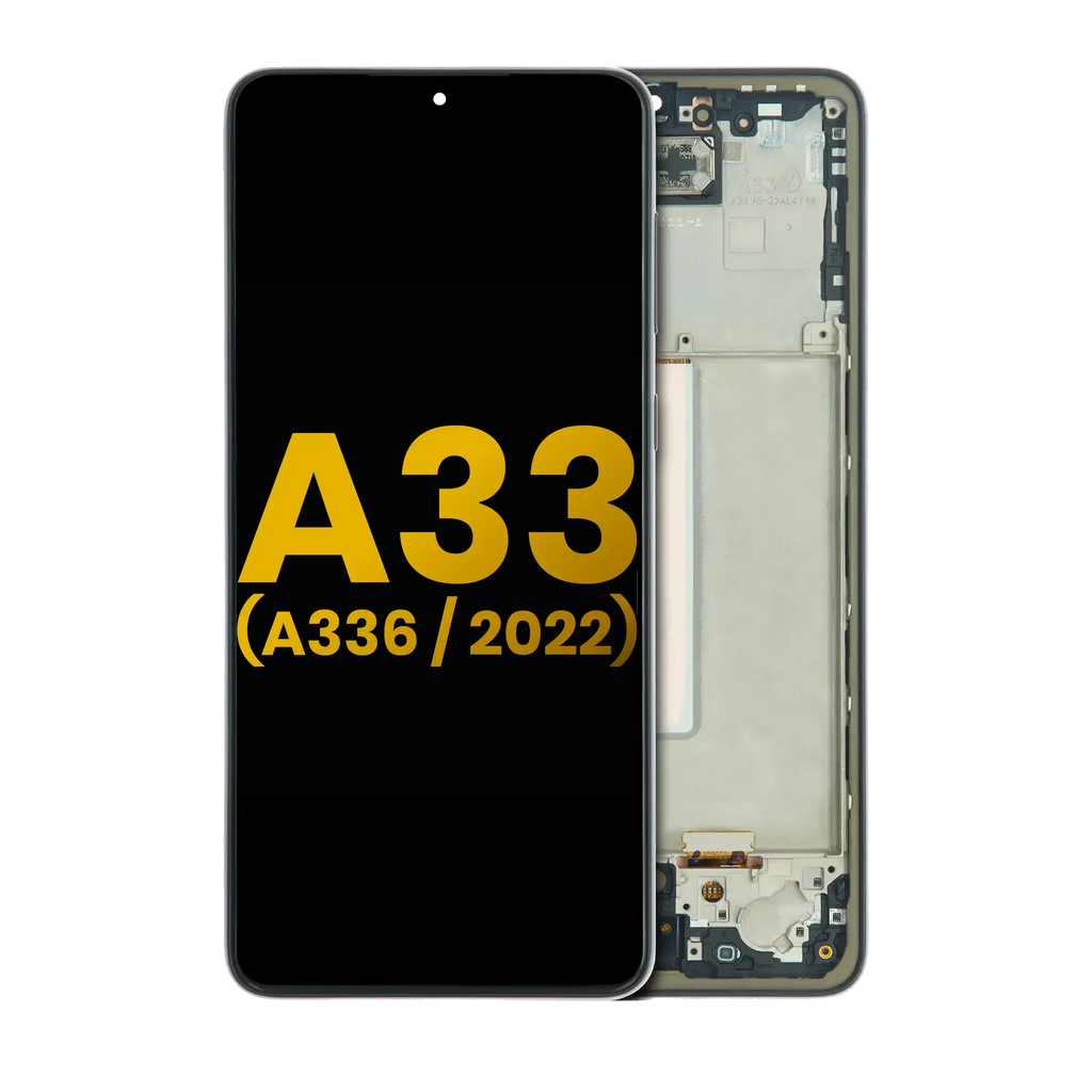 LCD Display with Frame for Samsung Galaxy A33 5G (A336 / 2022) (Refurbished) (Black)