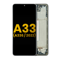 LCD-Display mit Rahmen für Samsung Galaxy A33 5G (Refurbished) Schwarz