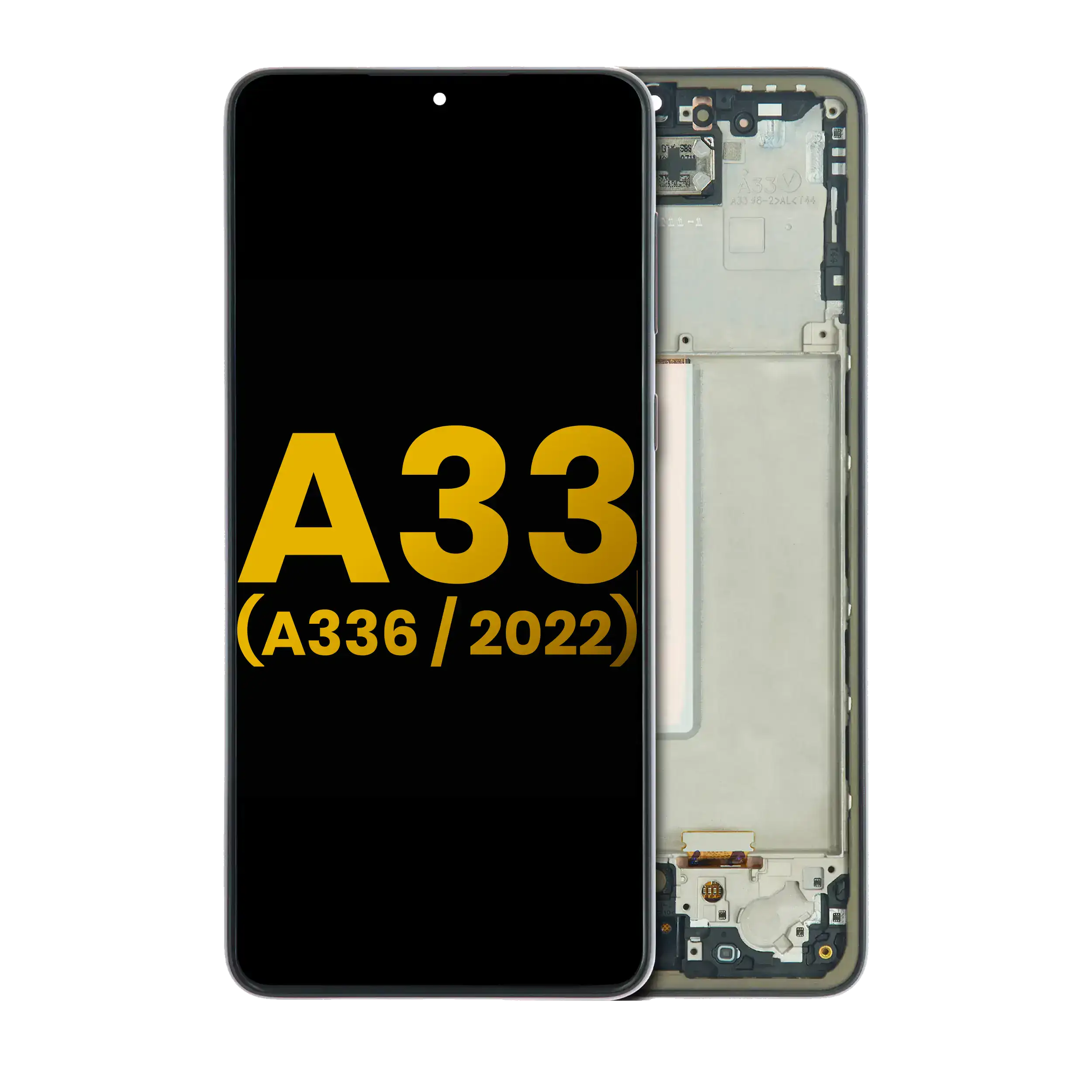 LCD Display with Frame for Samsung Galaxy A33 5G (A336 / 2022) (Refurbished) (Black)