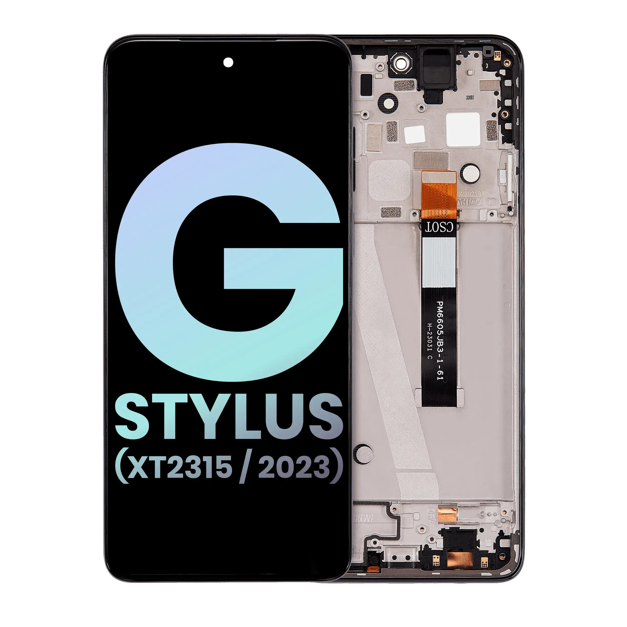 LCD Display with Frame for Motorola Moto G Stylus 5G (XT2315 / 2023) (Original OEM) (Cosmic Black)