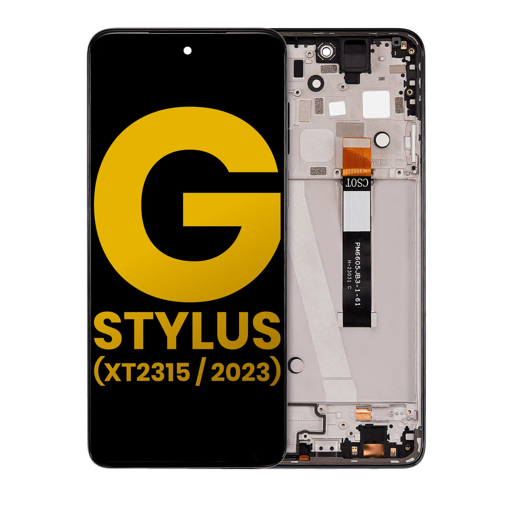 LCD Assembly with Frame for Motorola Moto G Stylus 5G (XT2315 / 2023) (Refurbished) (Cosmic Black)