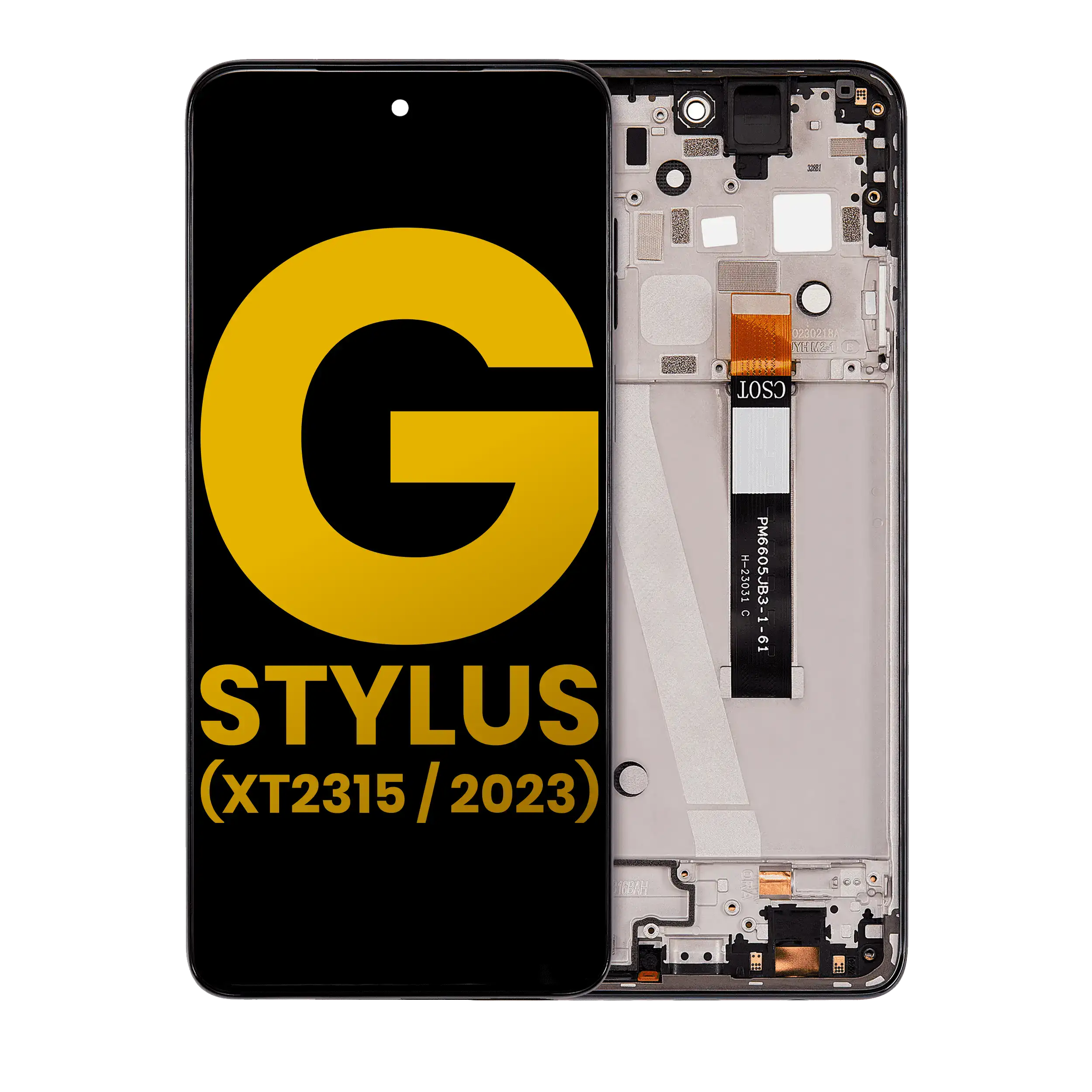 LCD Assembly with Frame for Motorola Moto G Stylus 5G (XT2315 / 2023) (Refurbished) (Cosmic Black)