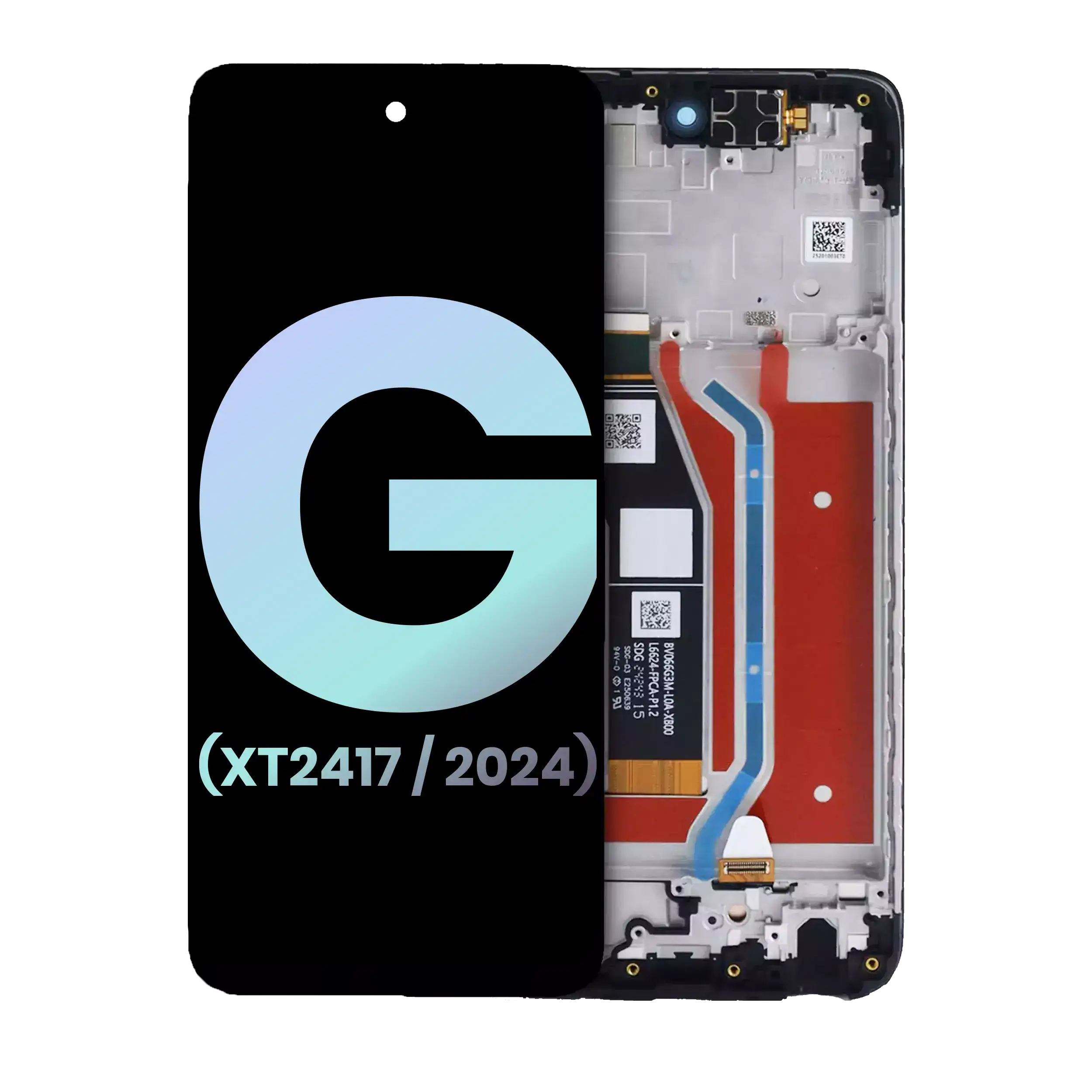 Original OEM LCD Display with Frame for Motorola Moto G 5G (XT2417 / 2024) (Sage Green)