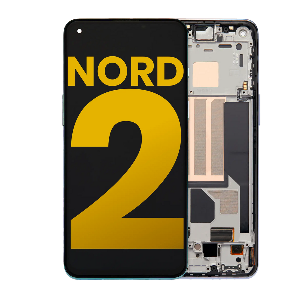 OLED Display with Frame for OnePlus Nord 2 5G (Refurbished) (Sierra Gray)