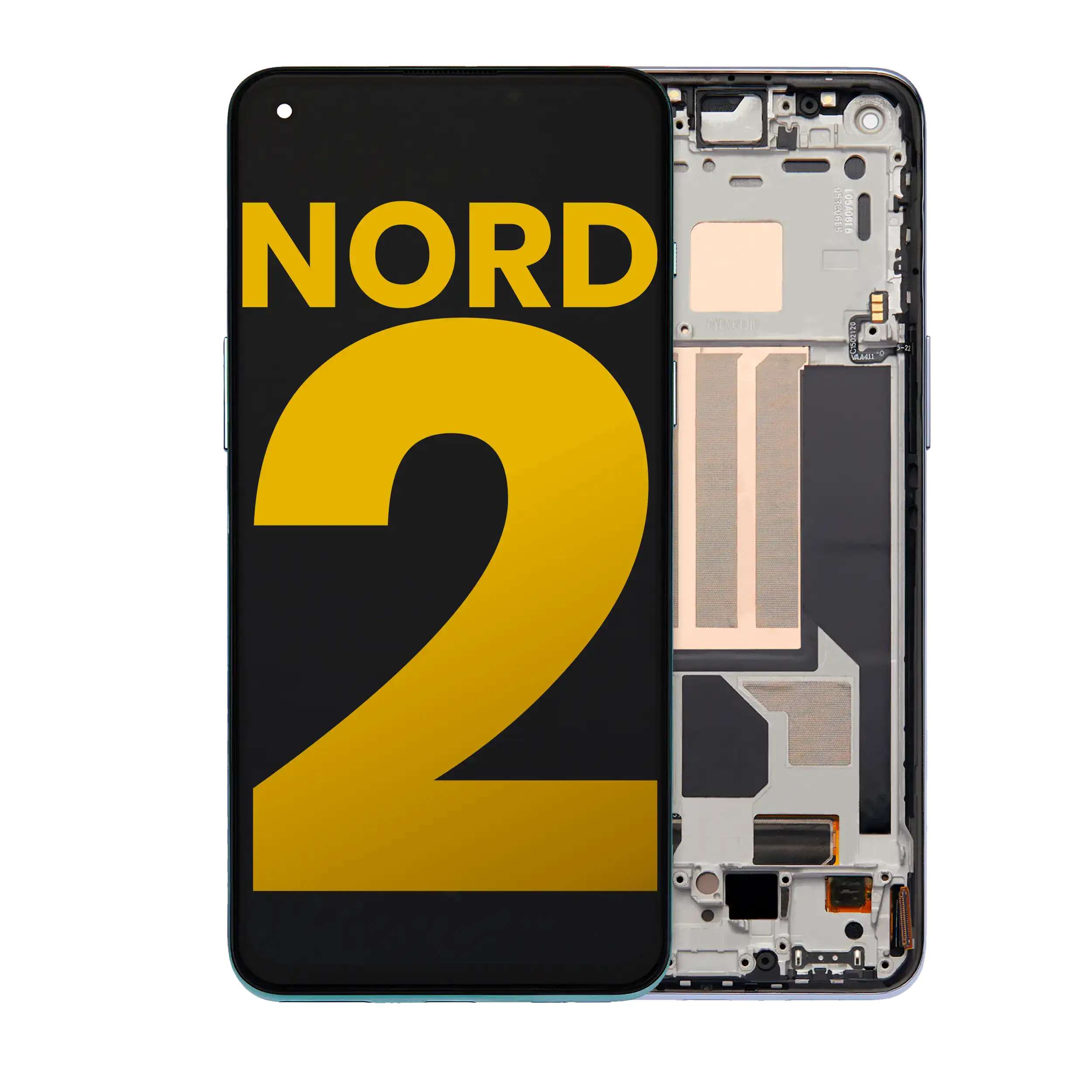 OLED Display with Frame for OnePlus Nord 2 5G (Refurbished) (Sierra Gray)