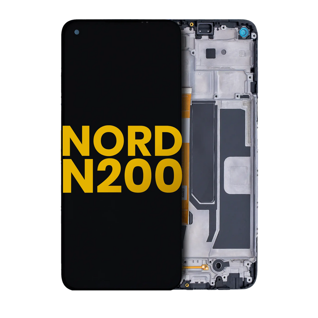 LCD-Display mit Rahmen für OnePlus Nord N200 5G (Refurbished) (Alle Farben)