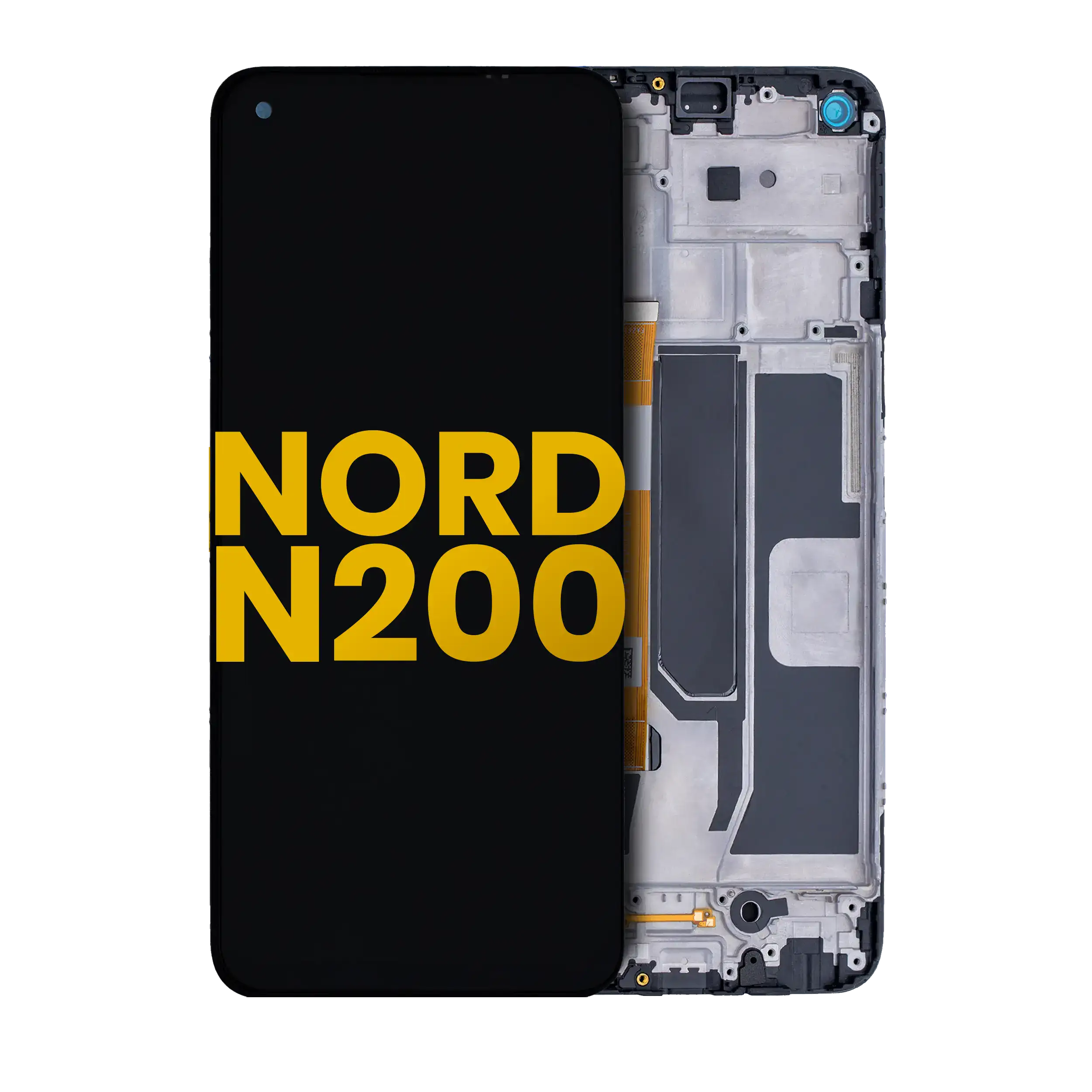 LCD-Display mit Rahmen für OnePlus Nord N200 5G (Refurbished) (Alle Farben)