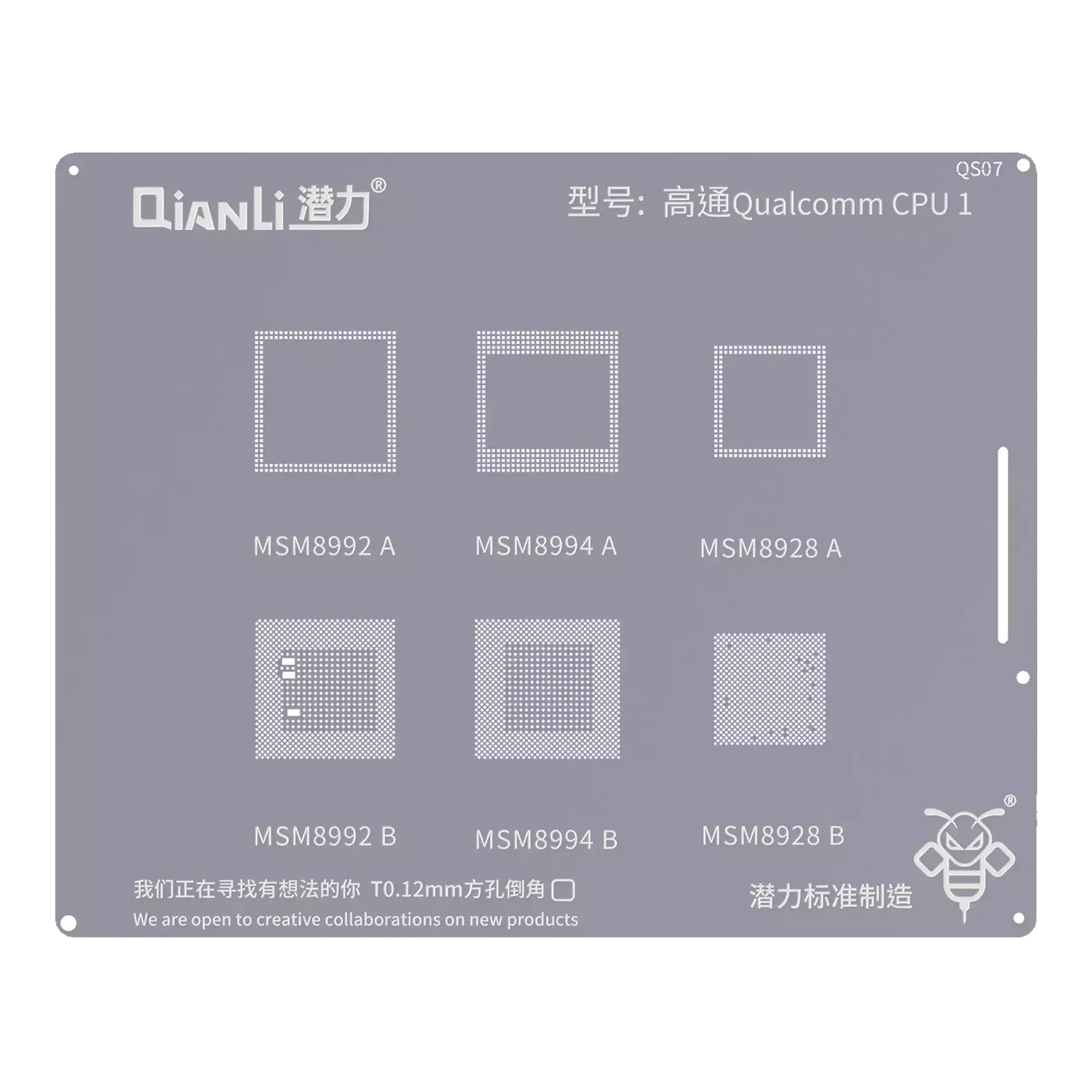 Bumblebee Schablone QS07 Qianli CPU1 für MSM8992/94/28
