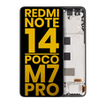 OLED Display with Frame for Xiaomi Redmi Note 14 5G and Poco M7 Pro 5G (Refurbished) (Midnight Black)