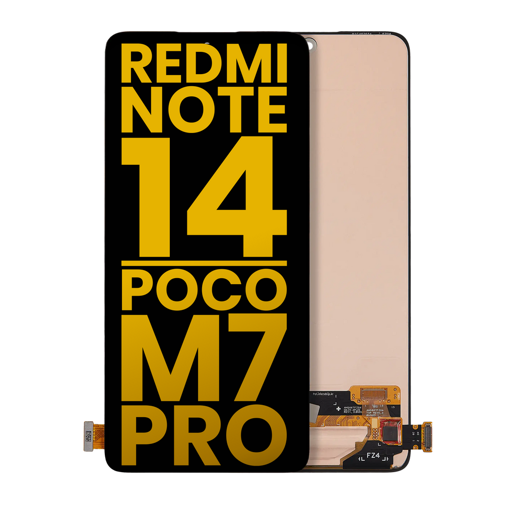 Frameless OLED Display for Xiaomi Redmi Note 14 4G / Note 14 5G / Poco M7 Pro 5G (Refurbished) (All Colors)