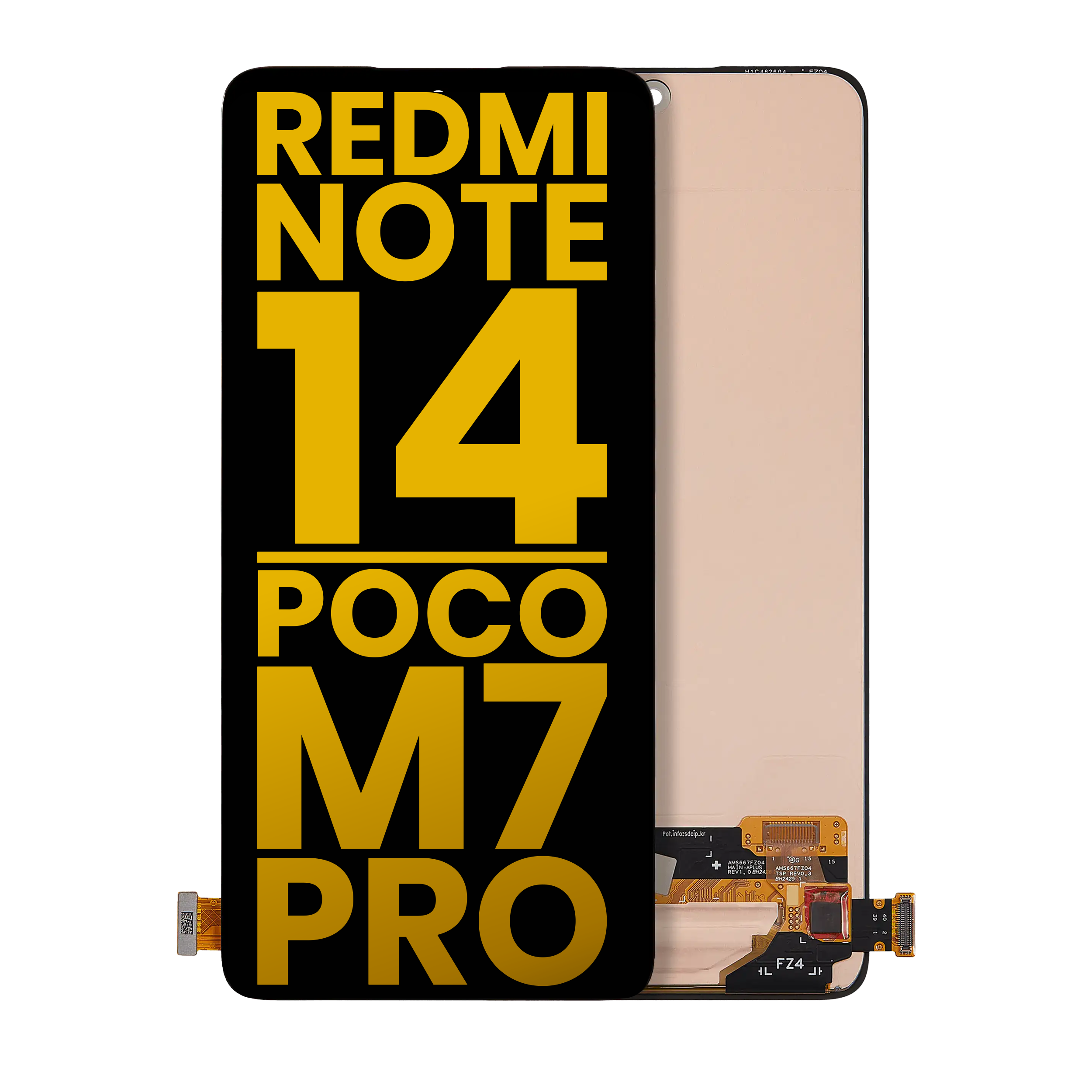 Frameless OLED Display for Xiaomi Redmi Note 14 4G / Note 14 5G / Poco M7 Pro 5G (Refurbished) (All Colors)