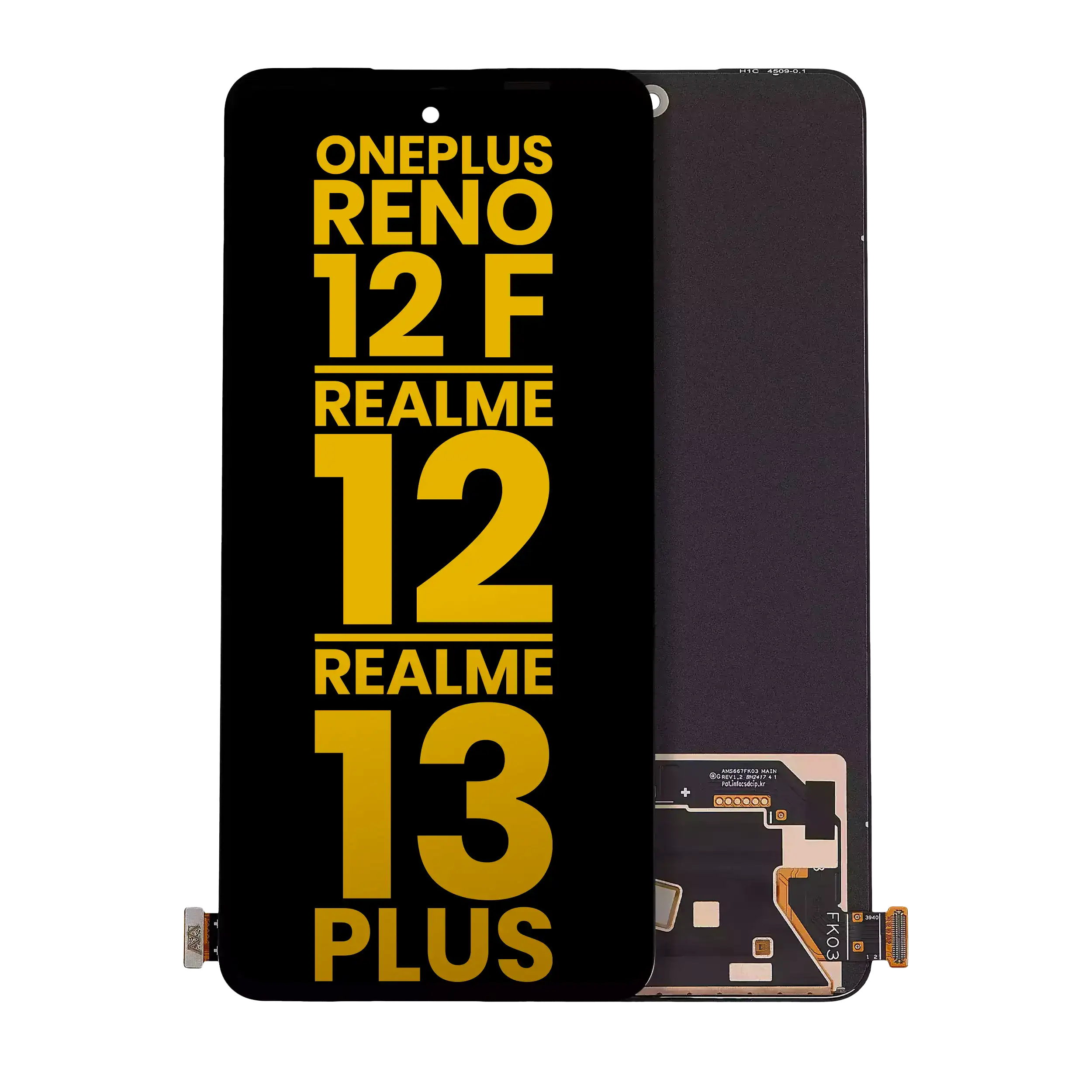 Display ohne Rahmen für Oppo Reno 12F/13F, Realme 12-14 Refurbished alle Farben