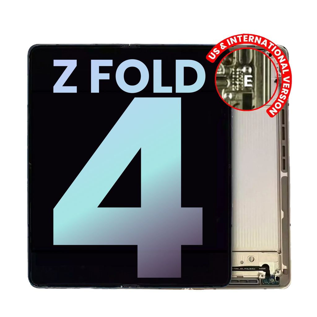 Inner OLED-Display mit Rahmen für Samsung Galaxy Z Fold 4 (Service Pack, Beige)