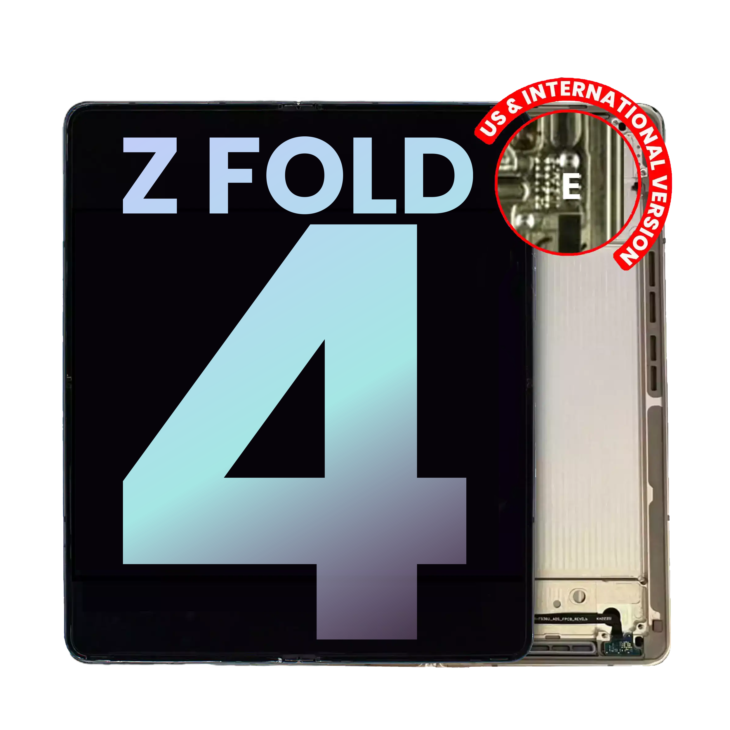 Inner OLED-Display mit Rahmen für Samsung Galaxy Z Fold 4 (Service Pack, Beige)