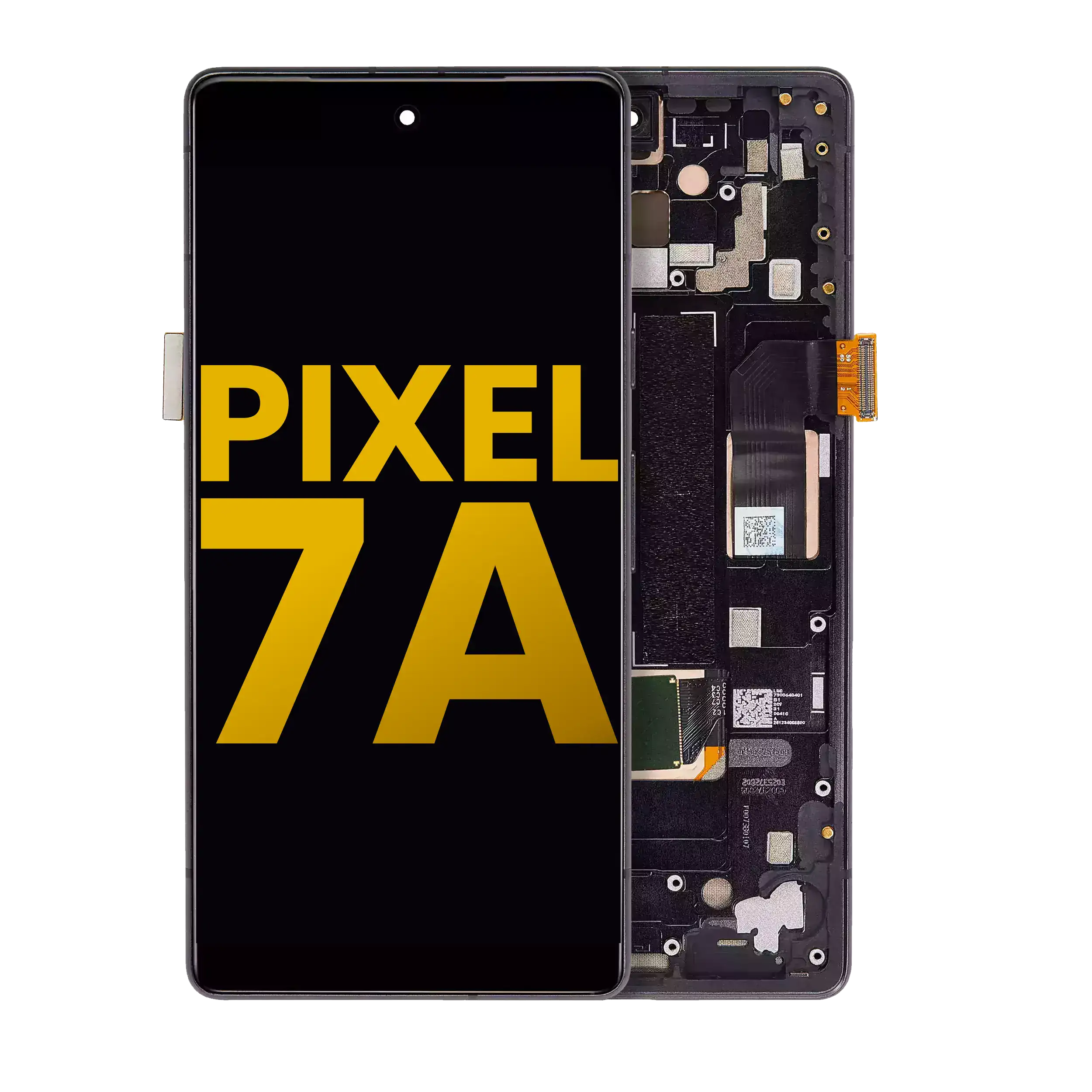 OLED-Display m. Rahmen & FP-Sensor f. Google Pixel 7a (Refurbished, Charcoal)