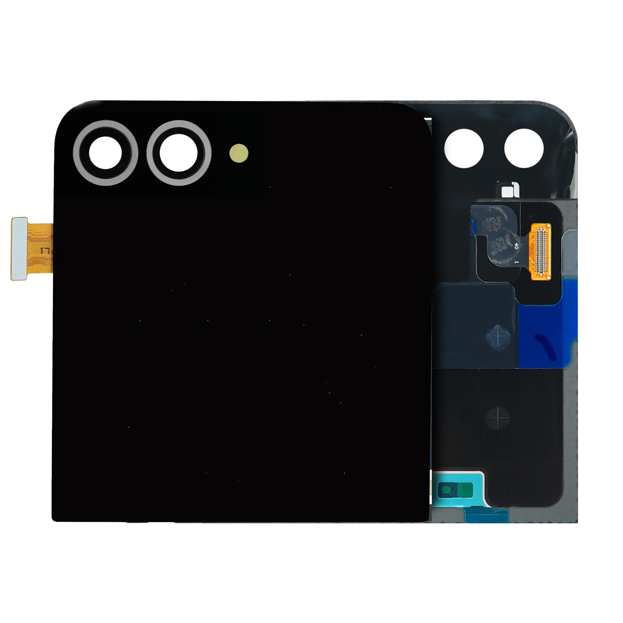 Outer OLED Display for Samsung Galaxy Z Flip 6 5G (US & International) (Used OEM Pull, Grade A/B) (Silver Shadow)