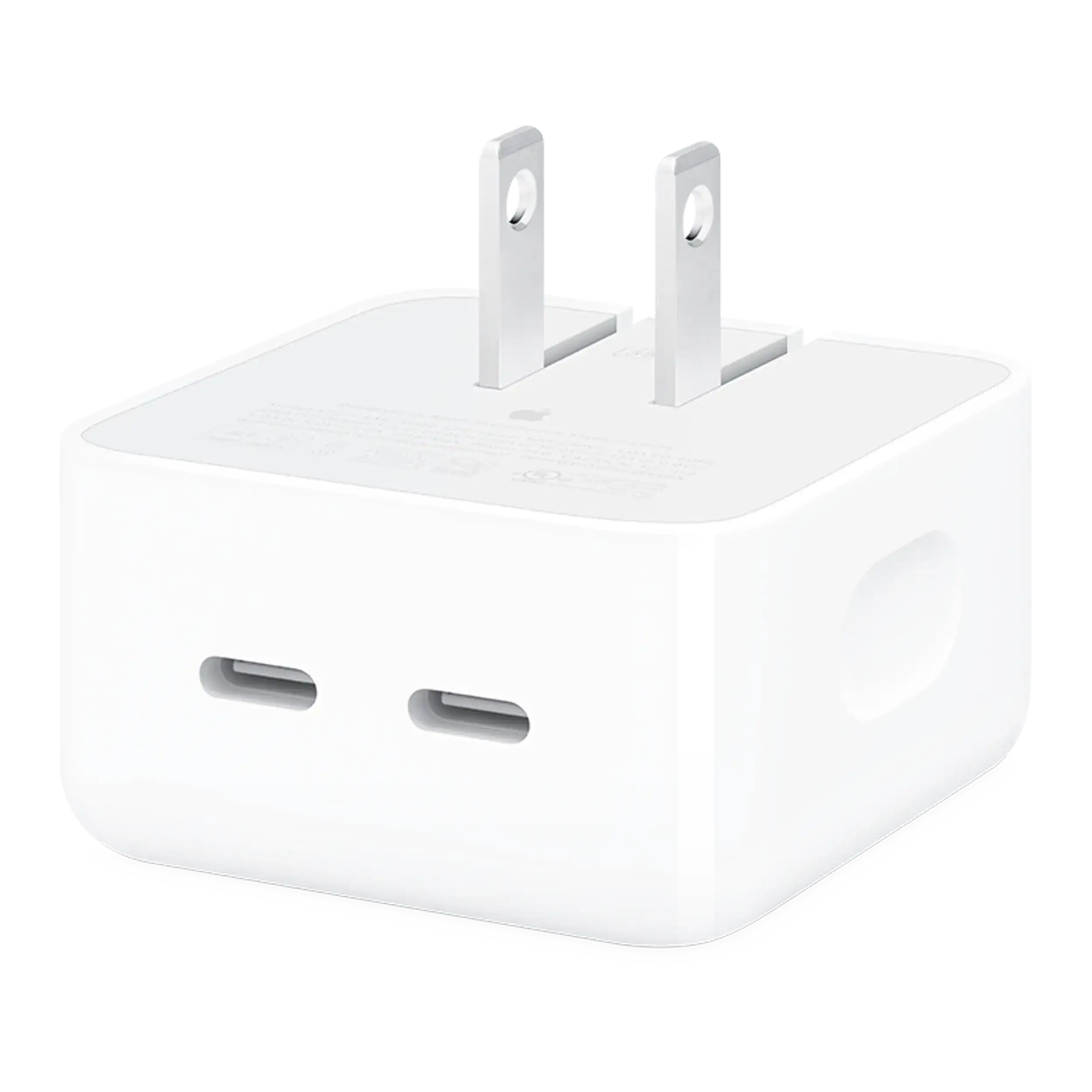 35W Dual USB-C Wall Adapter for iPhone, iPad, Apple Watch, and MacBook (Used OEM Pull, Grade A) (Bulk Packaging)