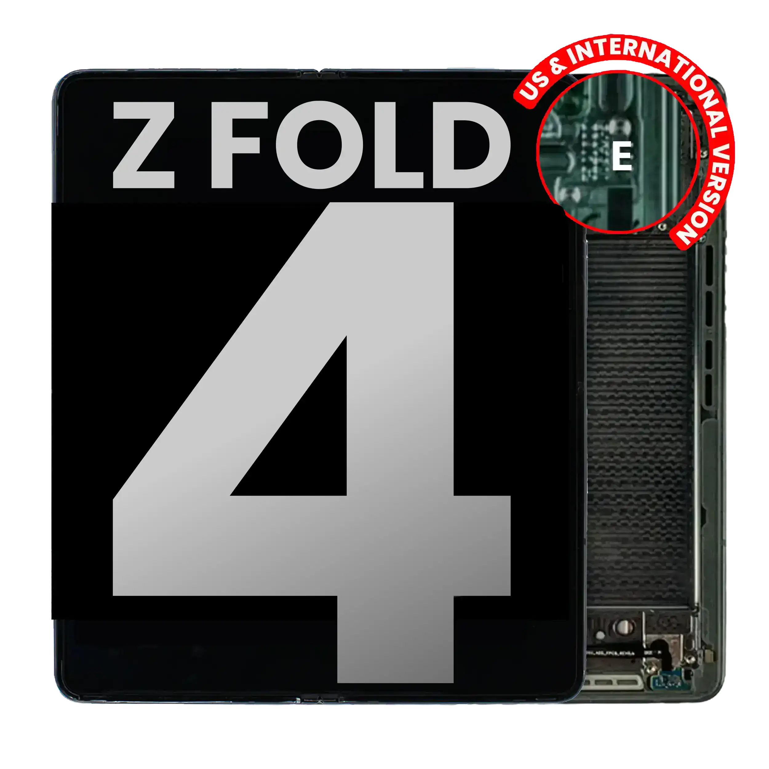 Inner OLED Display Assembly for Samsung Galaxy Z Fold 4 5G (US & International) (Used OEM Pull, B/C Grade) (Gray-Green)