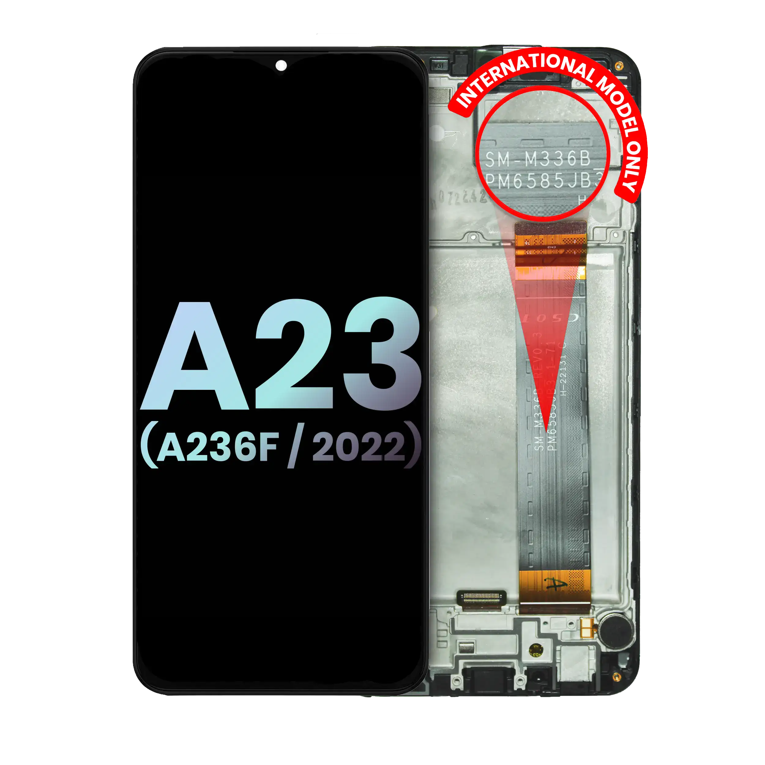 LCD Display with Frame for Samsung Galaxy A23 5G (A236F / 2022) (International Version) (Service Pack) (All Colors)