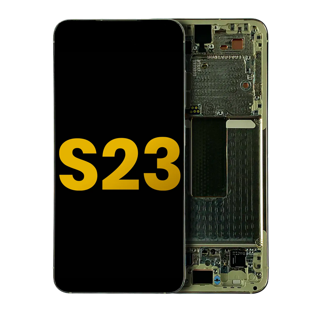 OLED Display with Frame for Samsung Galaxy S23 5G (US & International) (Refurbished) (Cream)