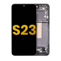 OLED-Display mit Rahmen für Samsung Galaxy S23 Generalüberholt Grün