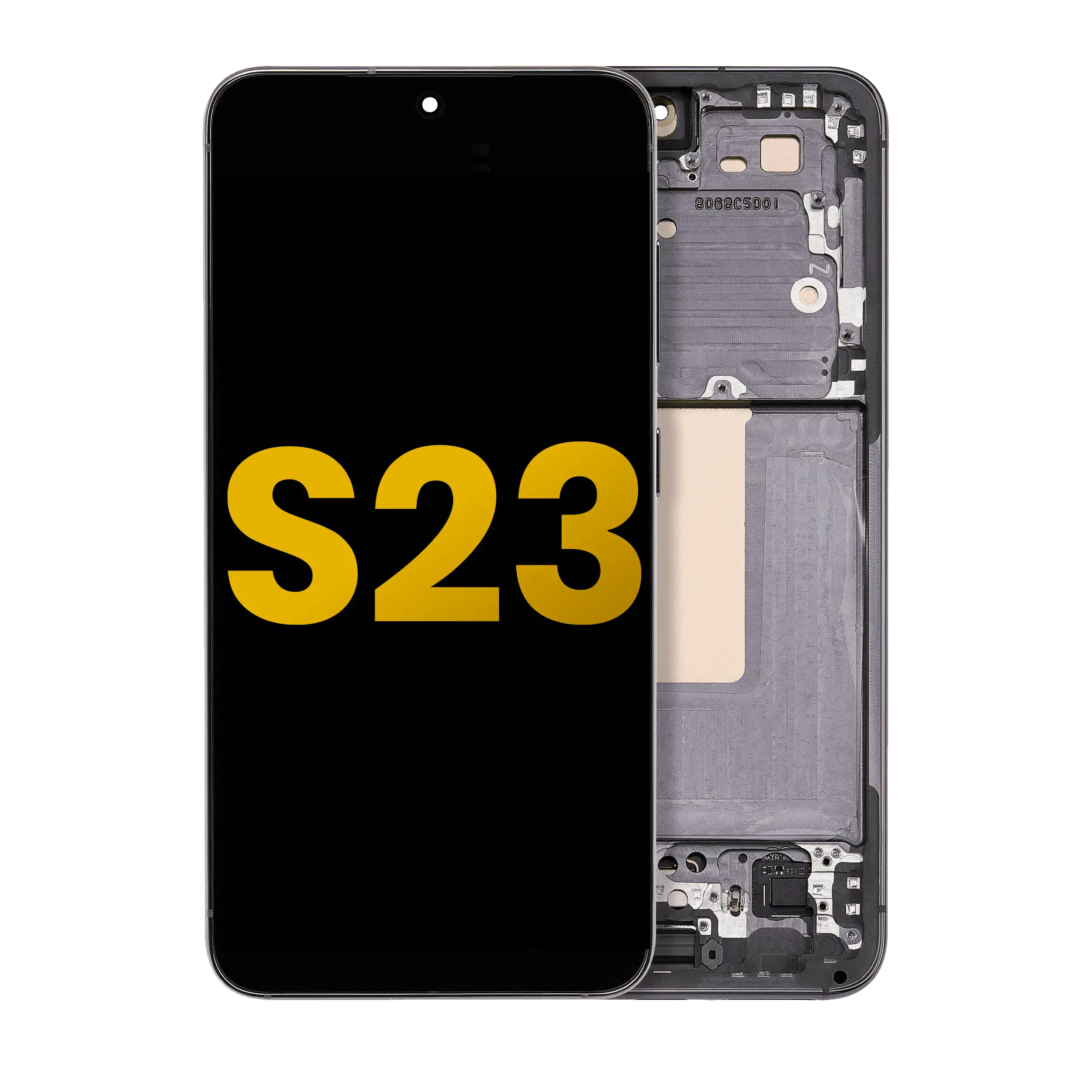 OLED-Display mit Rahmen für Samsung Galaxy S23 Generalüberholt Grün