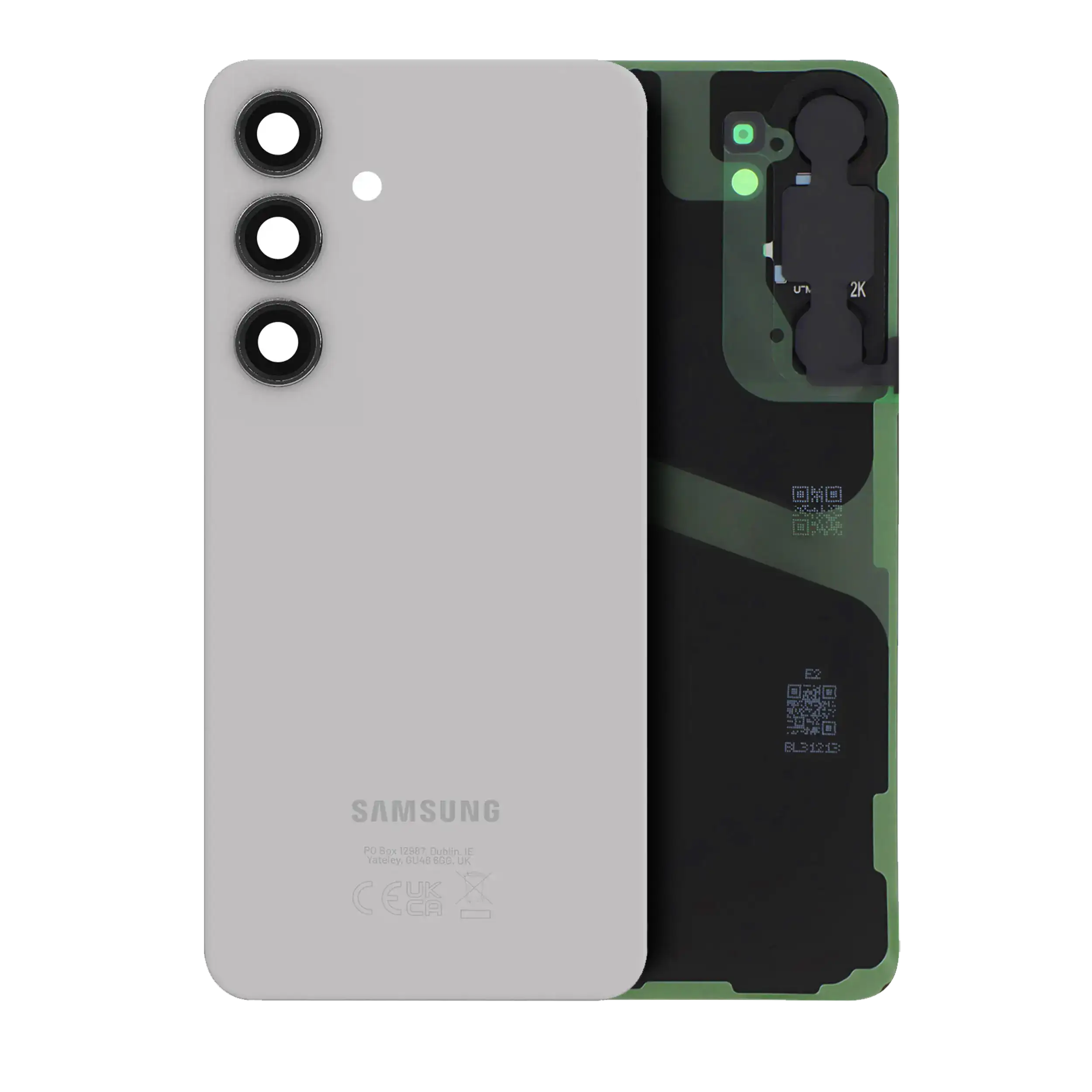 Back cover with camera lens for Samsung Galaxy S24 Plus (service pack) (Marble Gray)