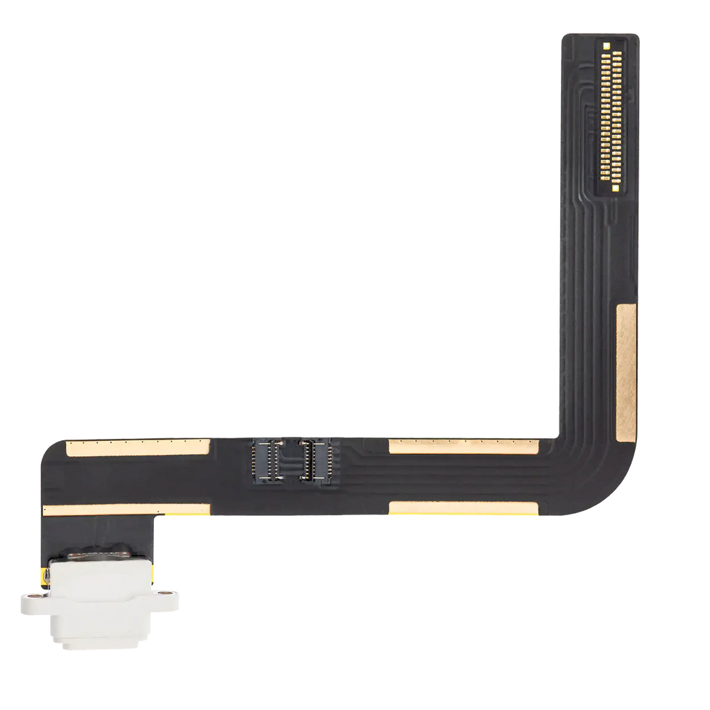 Ladebuchse Flexkabel f. iPad Air 1/5/6 (Lötarbeiten) Premium Weiß