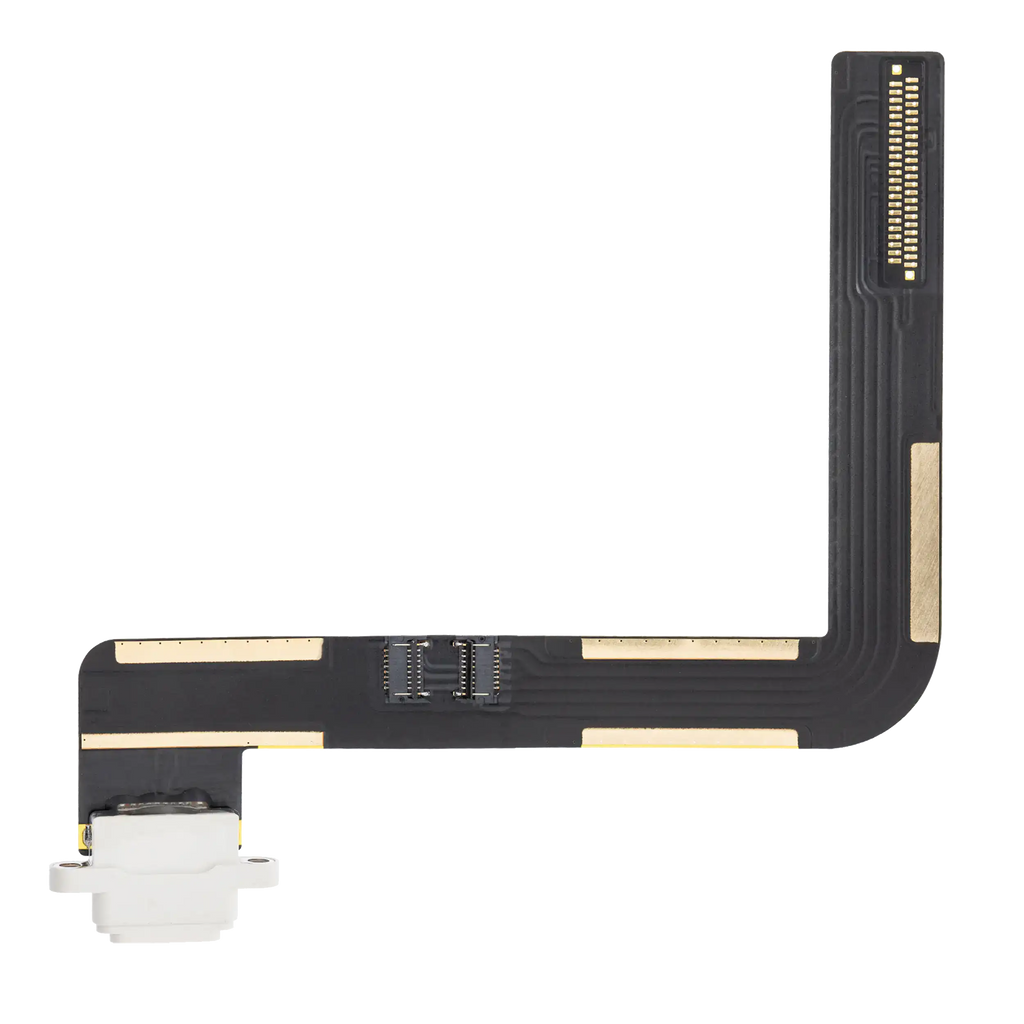 Charging Port Flex Cable for iPad Air 1 / iPad 5 (2017) / iPad 6 (2018) (Soldering Required) (Aftermarket Plus) (White)