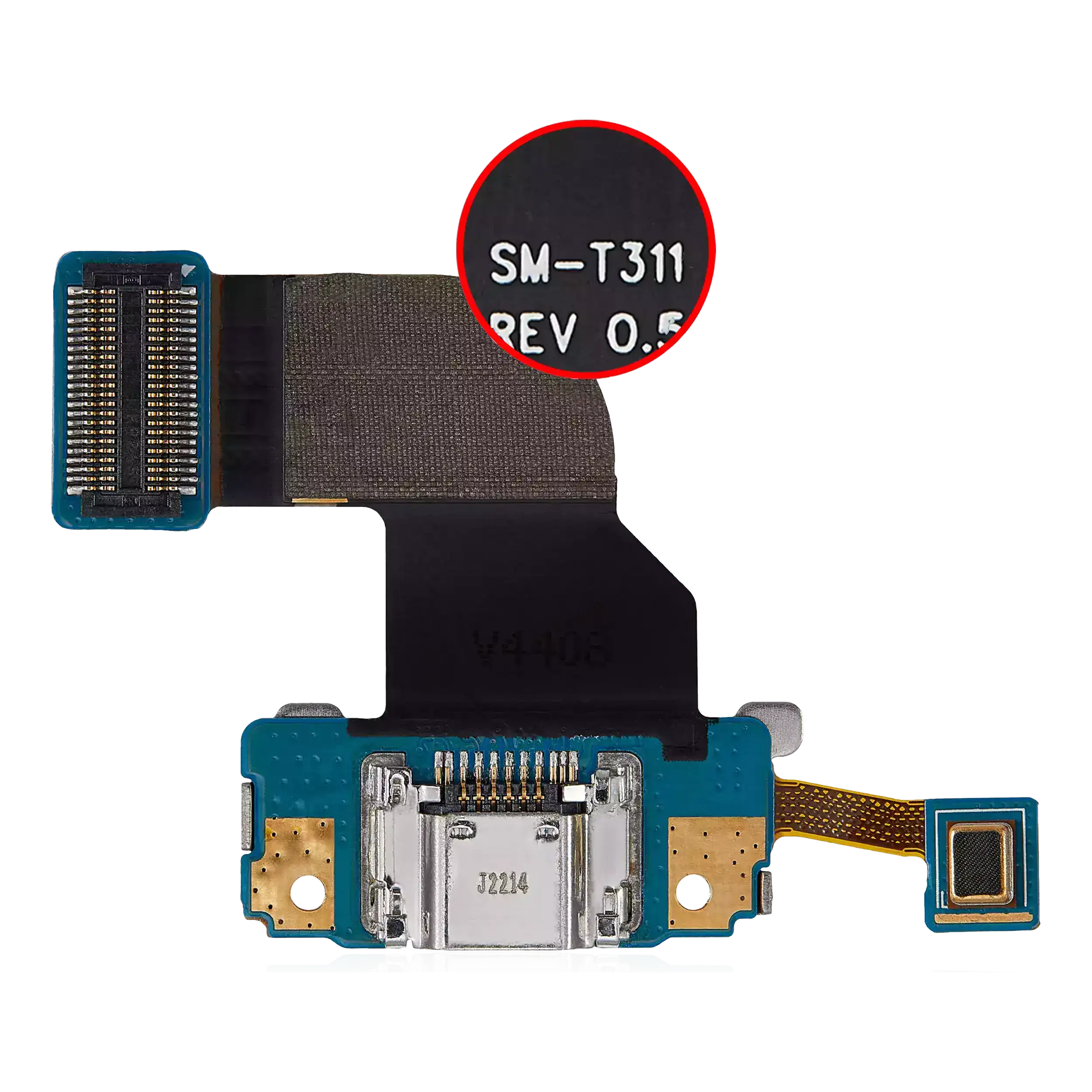 Charging Port Flex Cable with Microphone for Samsung Galaxy Tab 3 8.0" (T310/T311/T315) (Premium)