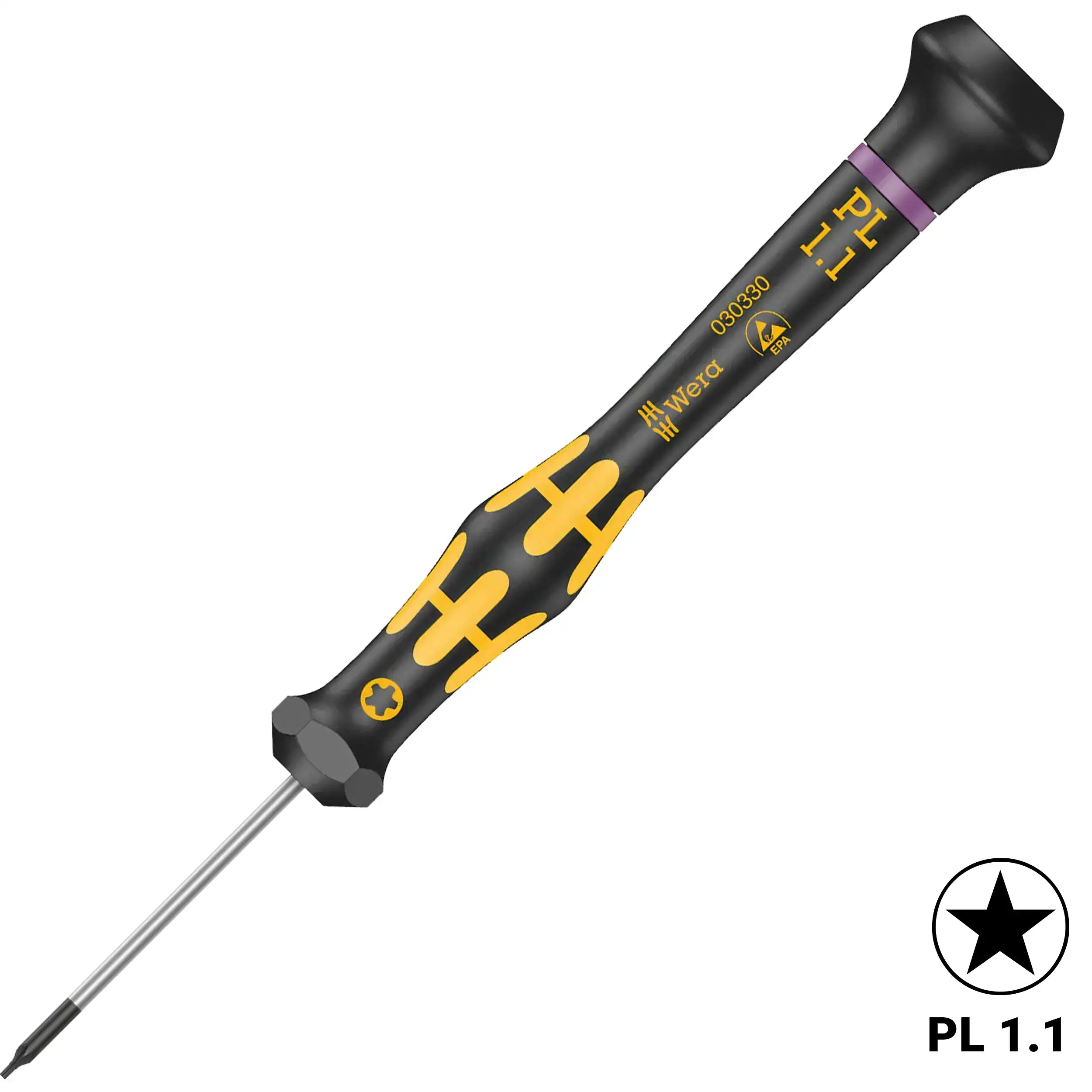 Kraftform Micro ESD Pentalobe Schraubendreher PL 1.1 x 40 mm (1573) (Wera)