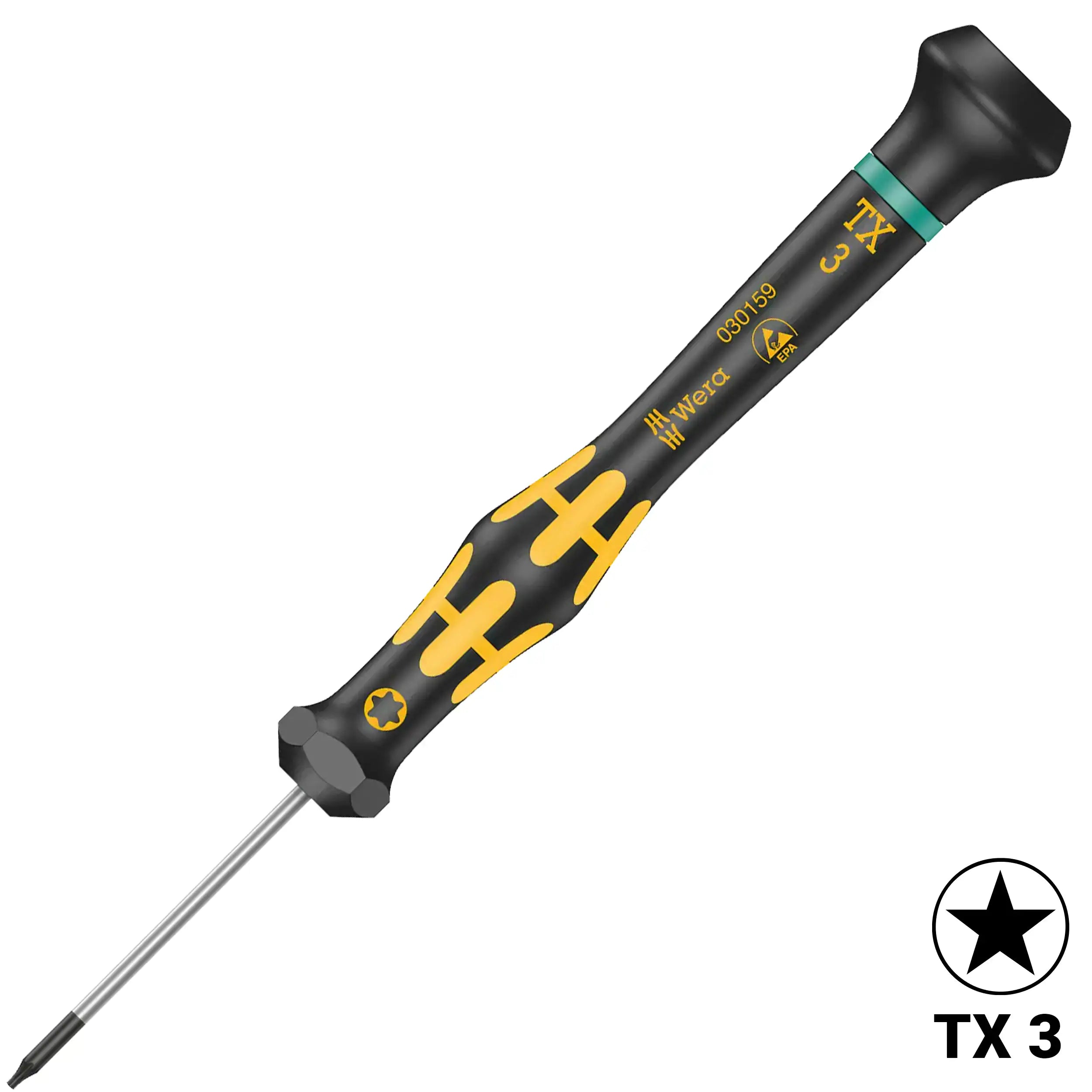 Kraftform Micro ESD Torx Screwdriver TX 3 X 40 mm (1567) (Wera)