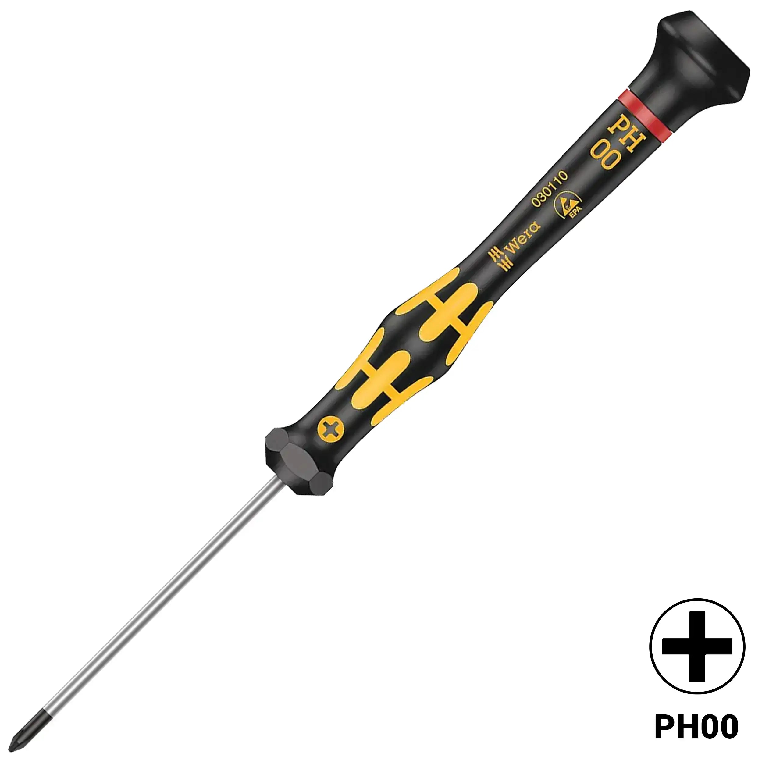 Kraftform Micro ESD Phillips Screwdriver PH 00 x 60 mm (1550) Wera