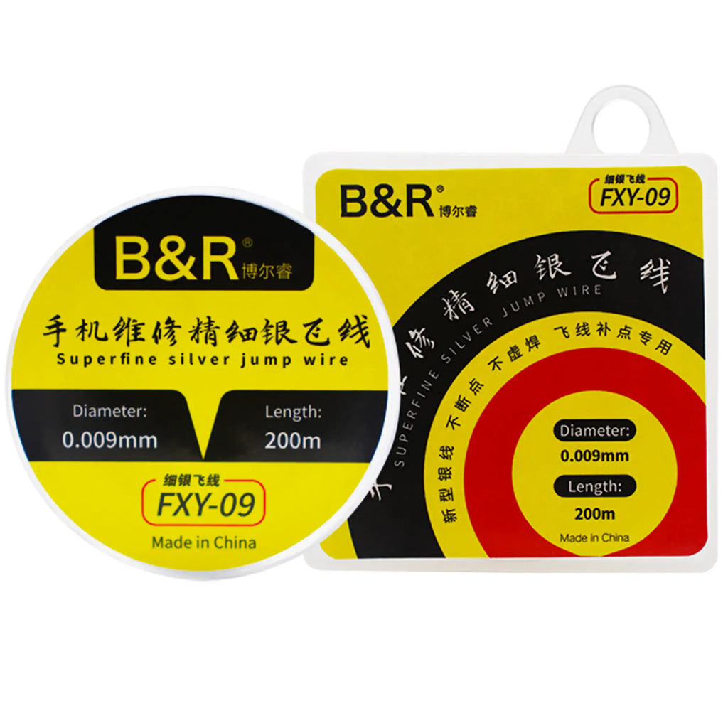 B&R 0,009 mm × 200 m superfeiner Silber-Jumper-Draht