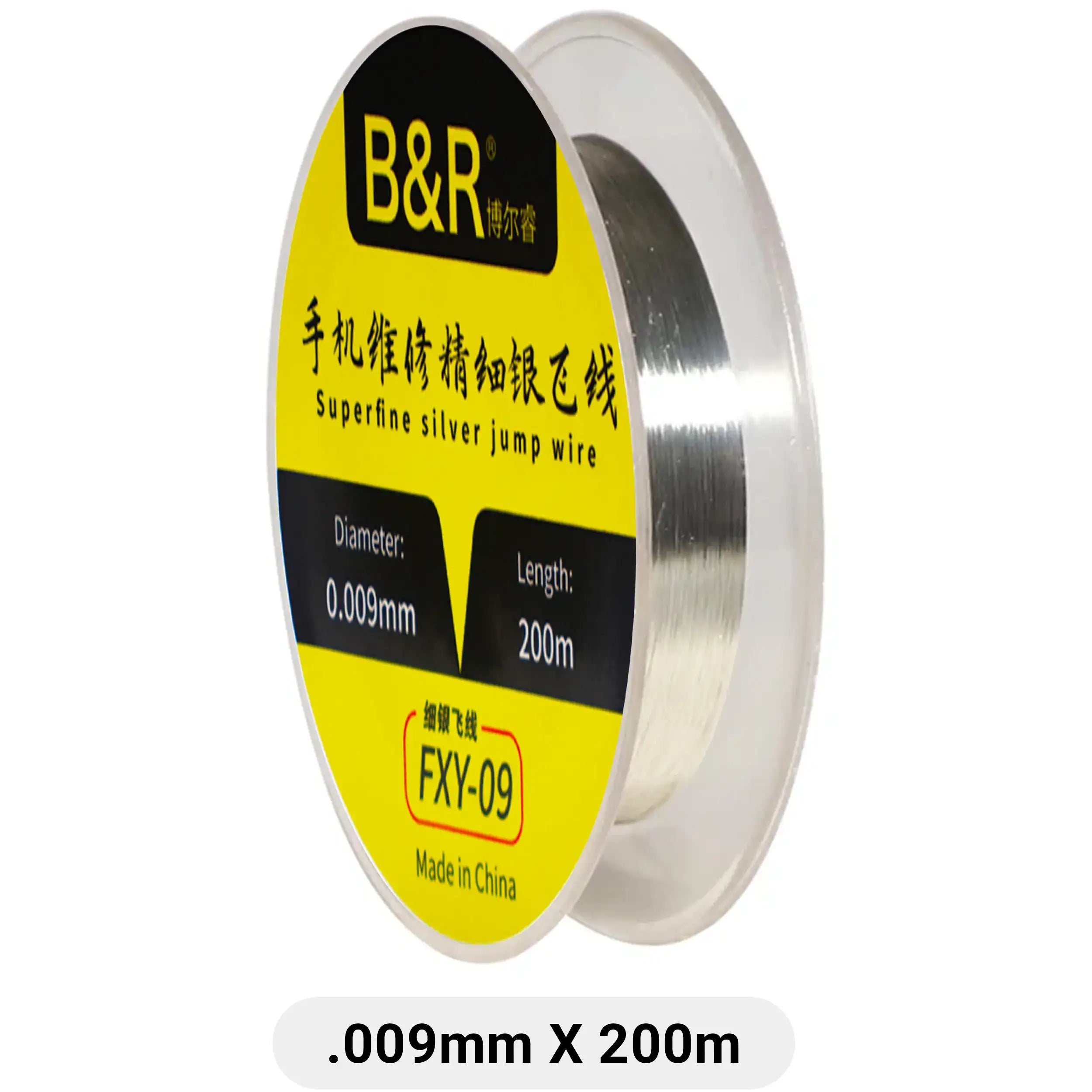 B&R 0,009 mm × 200 m superfeiner Silber-Jumper-Draht