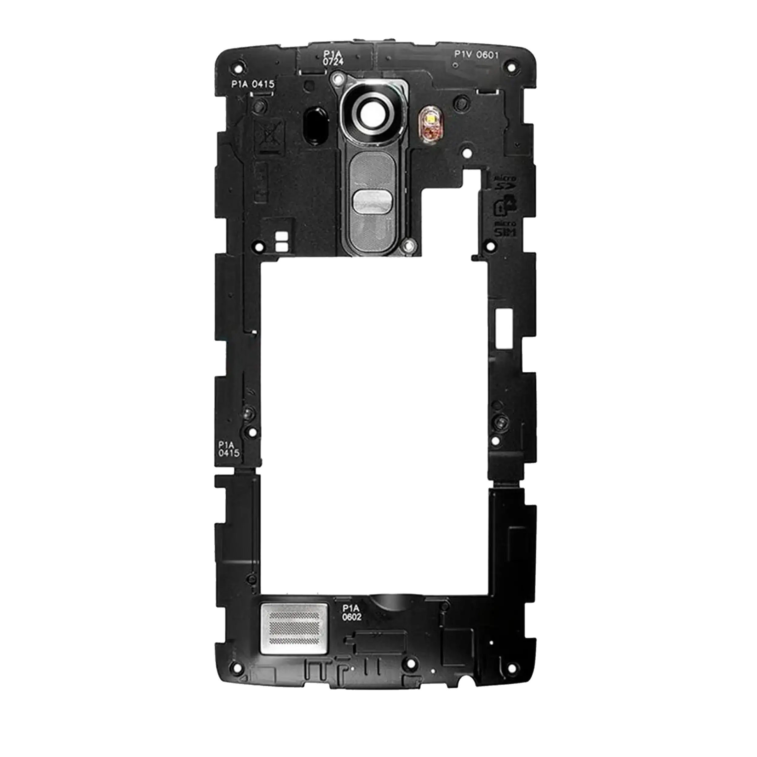 Backcover/Rahmen Bezel Panel Frame mit Power & Volume Button Flex für LG G4 (Schwarz)