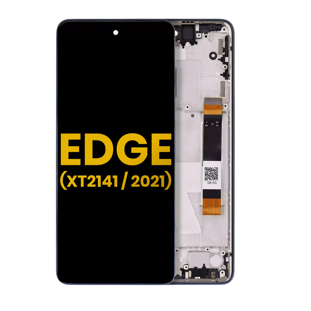 LCD-Display mit Rahmen für Motorola Edge 5G (Refurbished) Nebula Blue