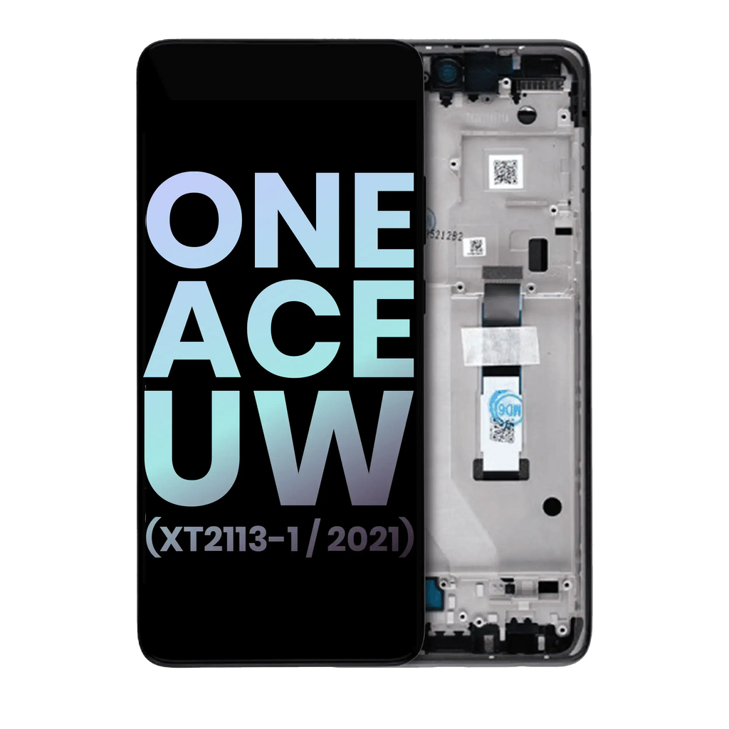 LCD Display with Frame for Motorola One 5G Ace UW (XT2113-1 / 2021) (Original OEM) (Volcanic Grey)